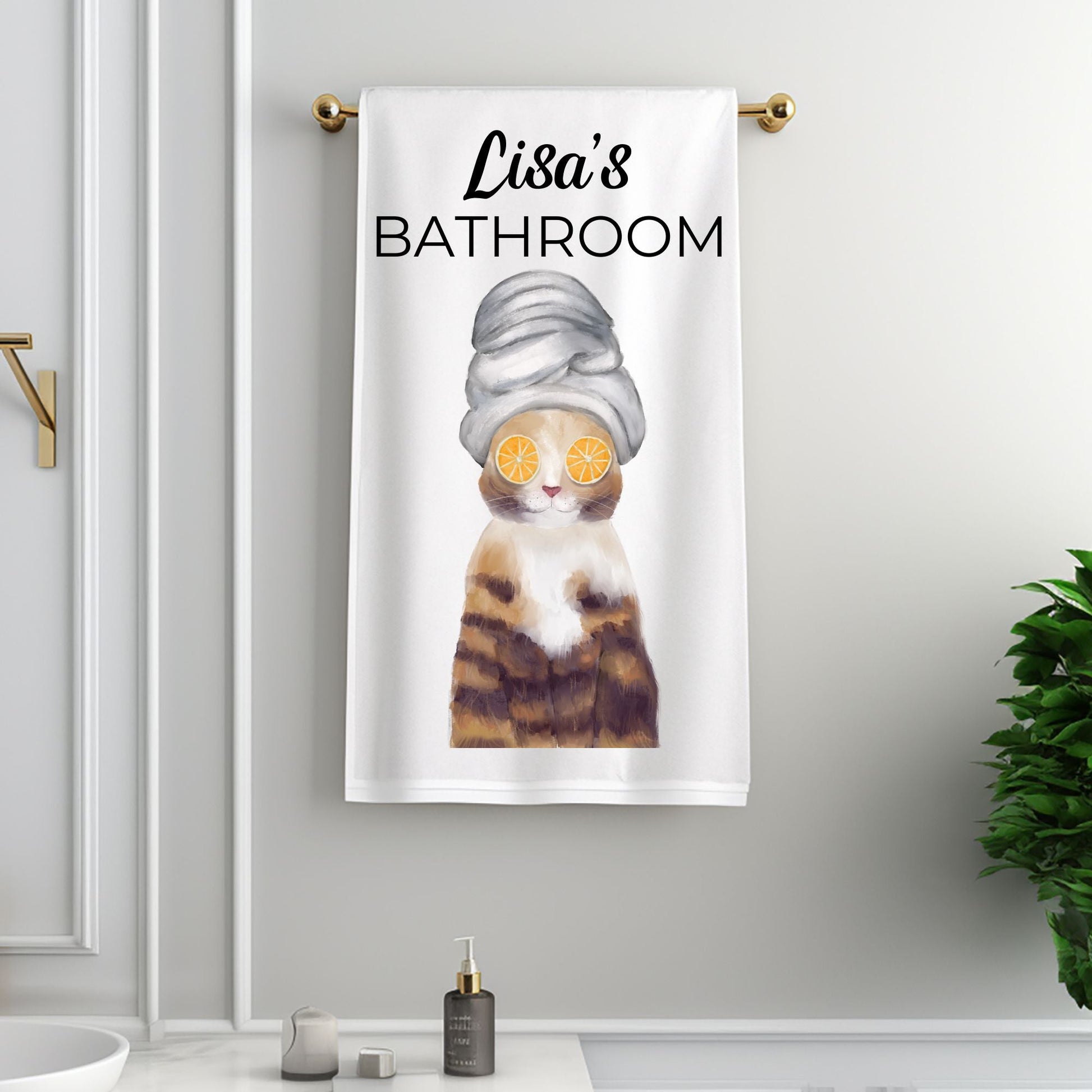 Spa Cat Bathroom Towel - MerikaArt