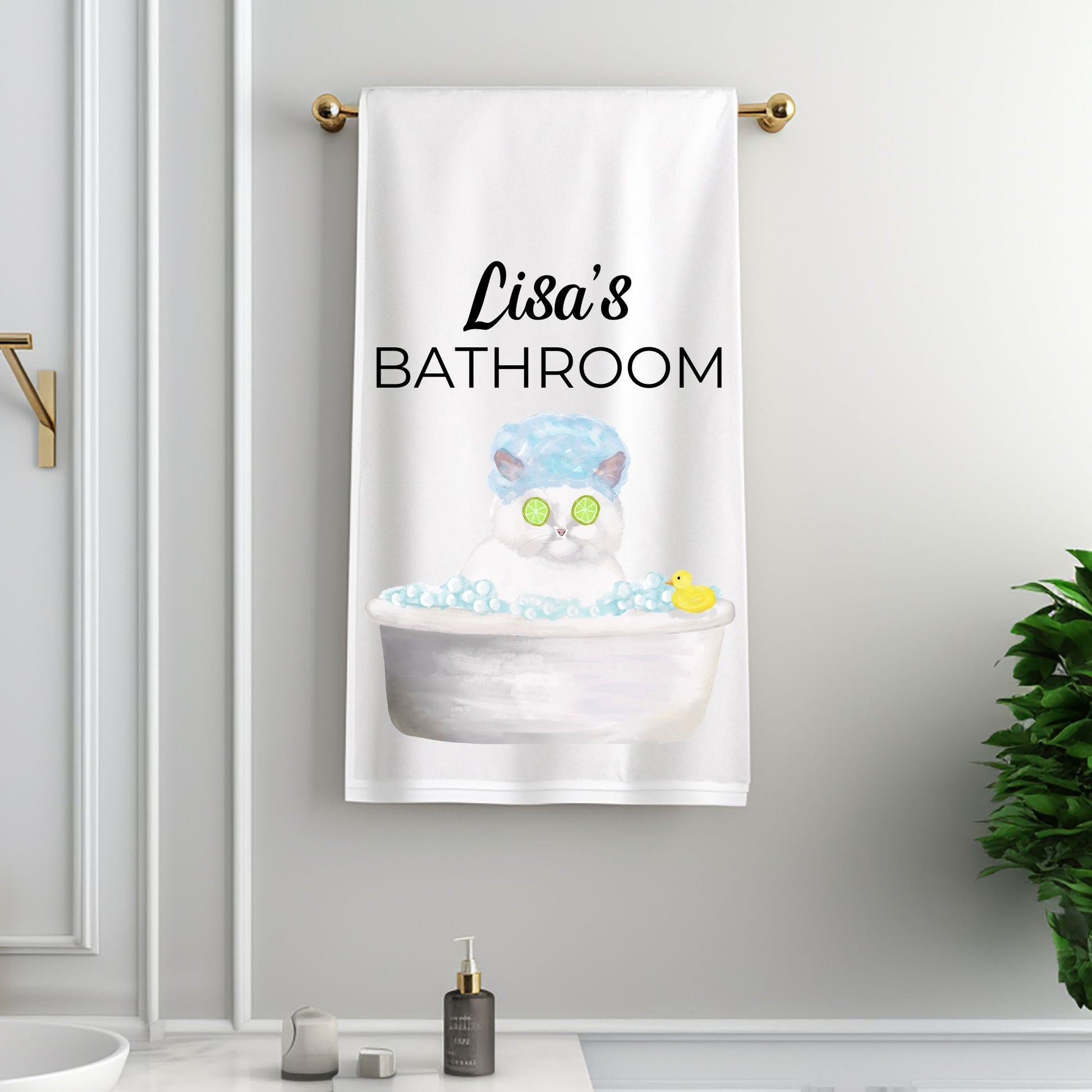Spa Day Cat Bath Towel - MerikaArt