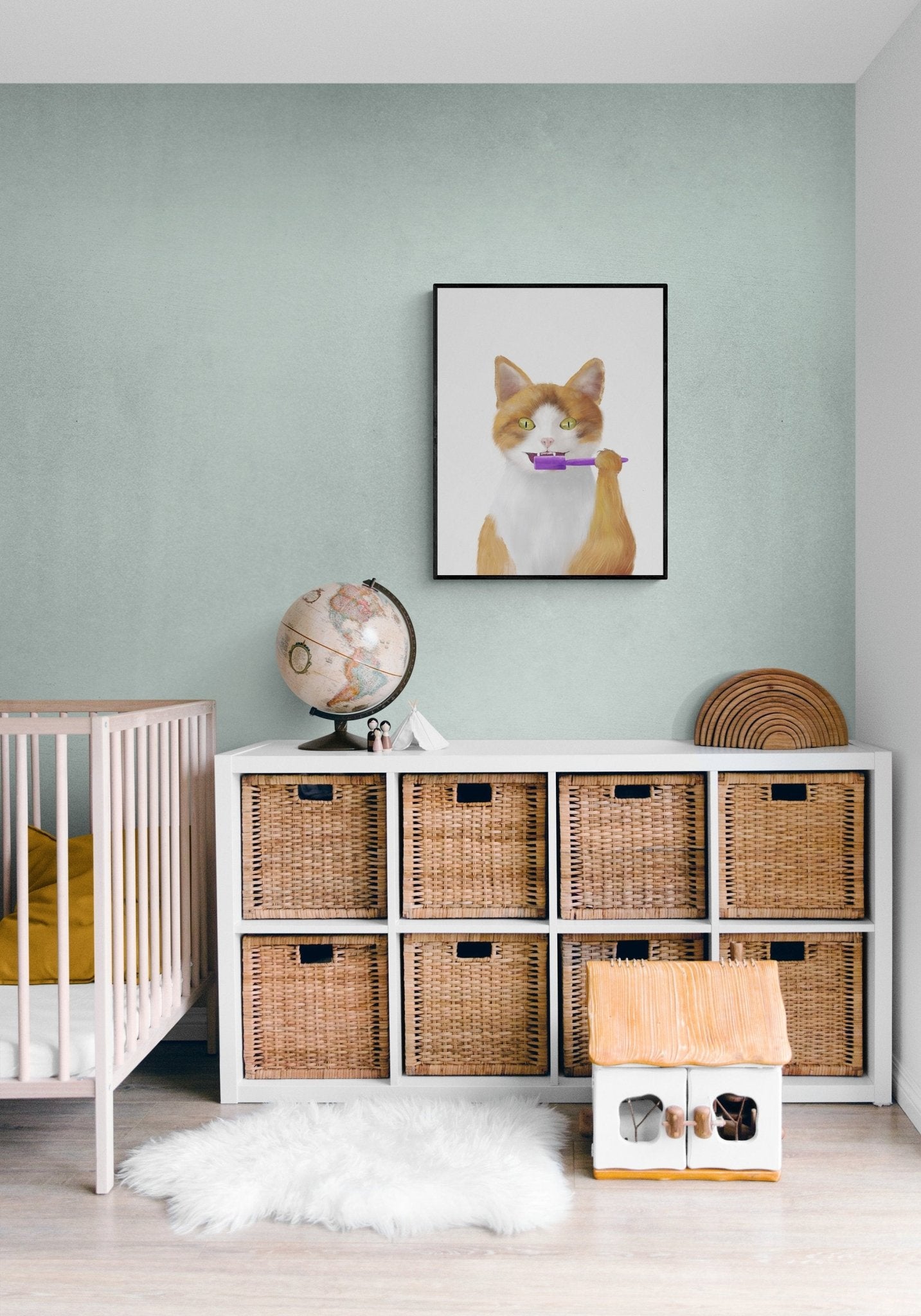 Spa Kitty Relaxing Cat Print - MerikaArt