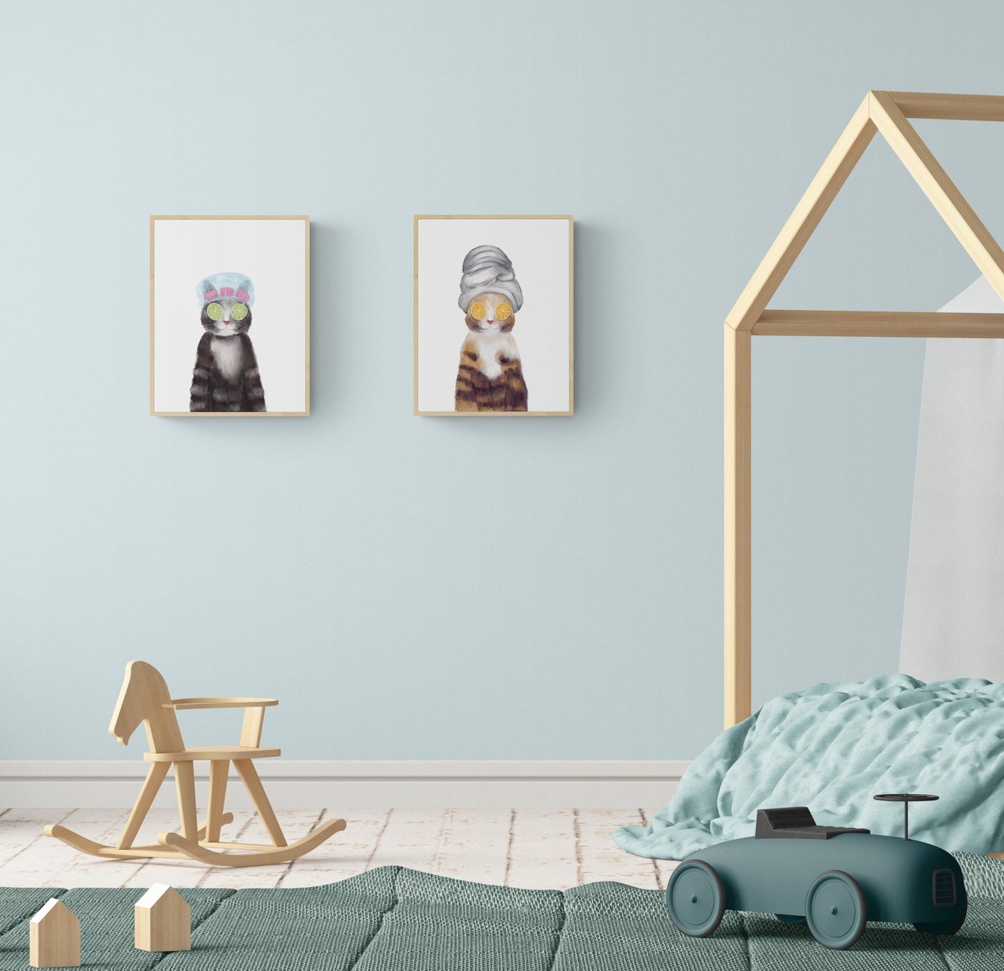 Spa Kitty Relaxing Cat Print - MerikaArt