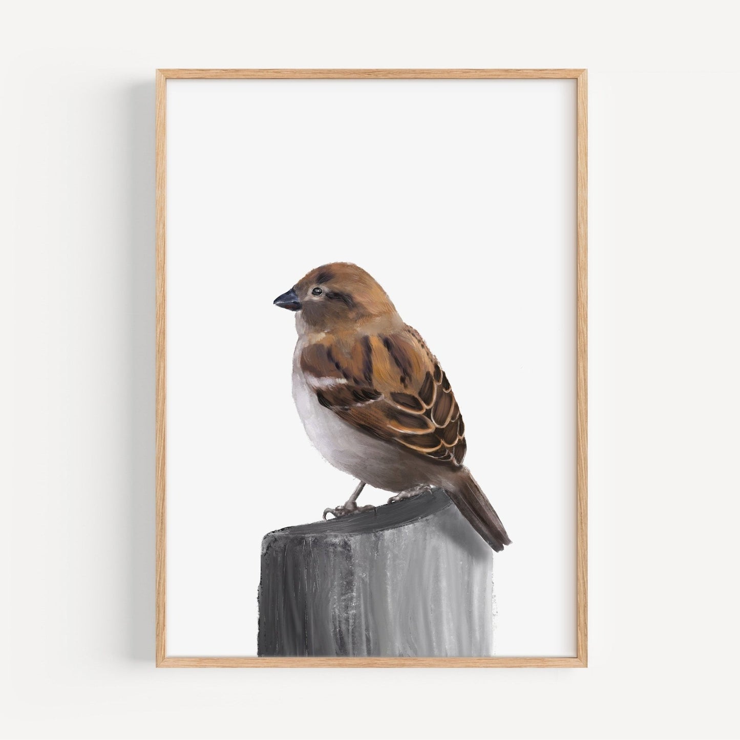 Sparrow Art Print – Subtle and Charming Bird Decor for Nature Lovers - MerikaArt
