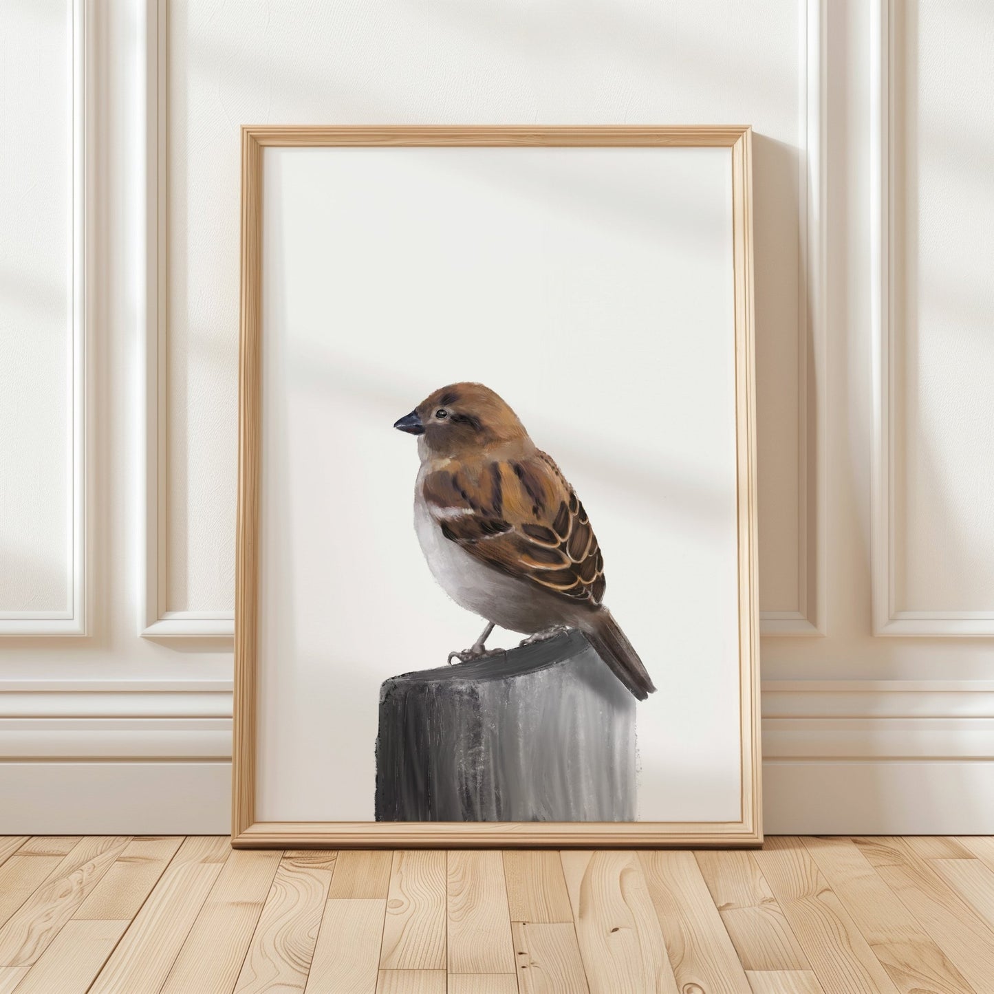 Sparrow Art Print – Subtle and Charming Bird Decor for Nature Lovers - MerikaArt