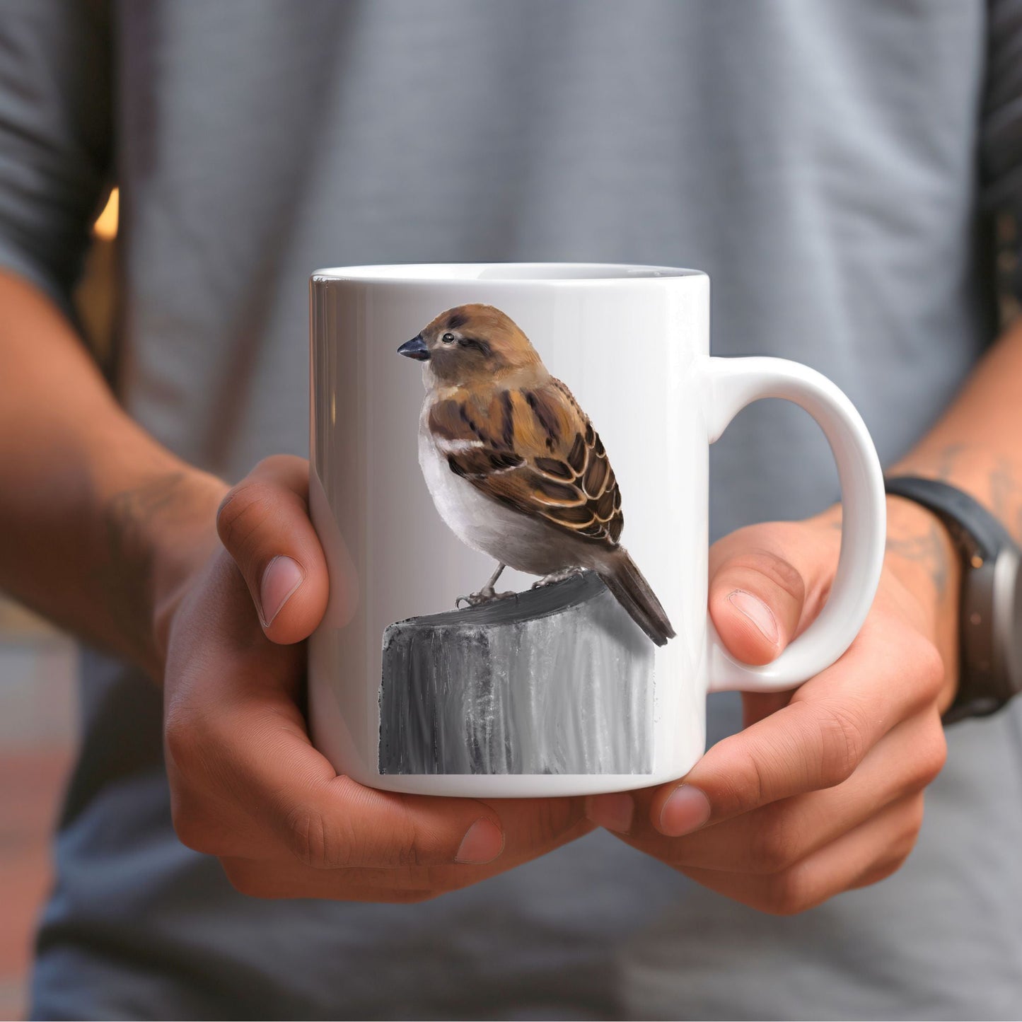 Sparrow Mug - MerikaArt