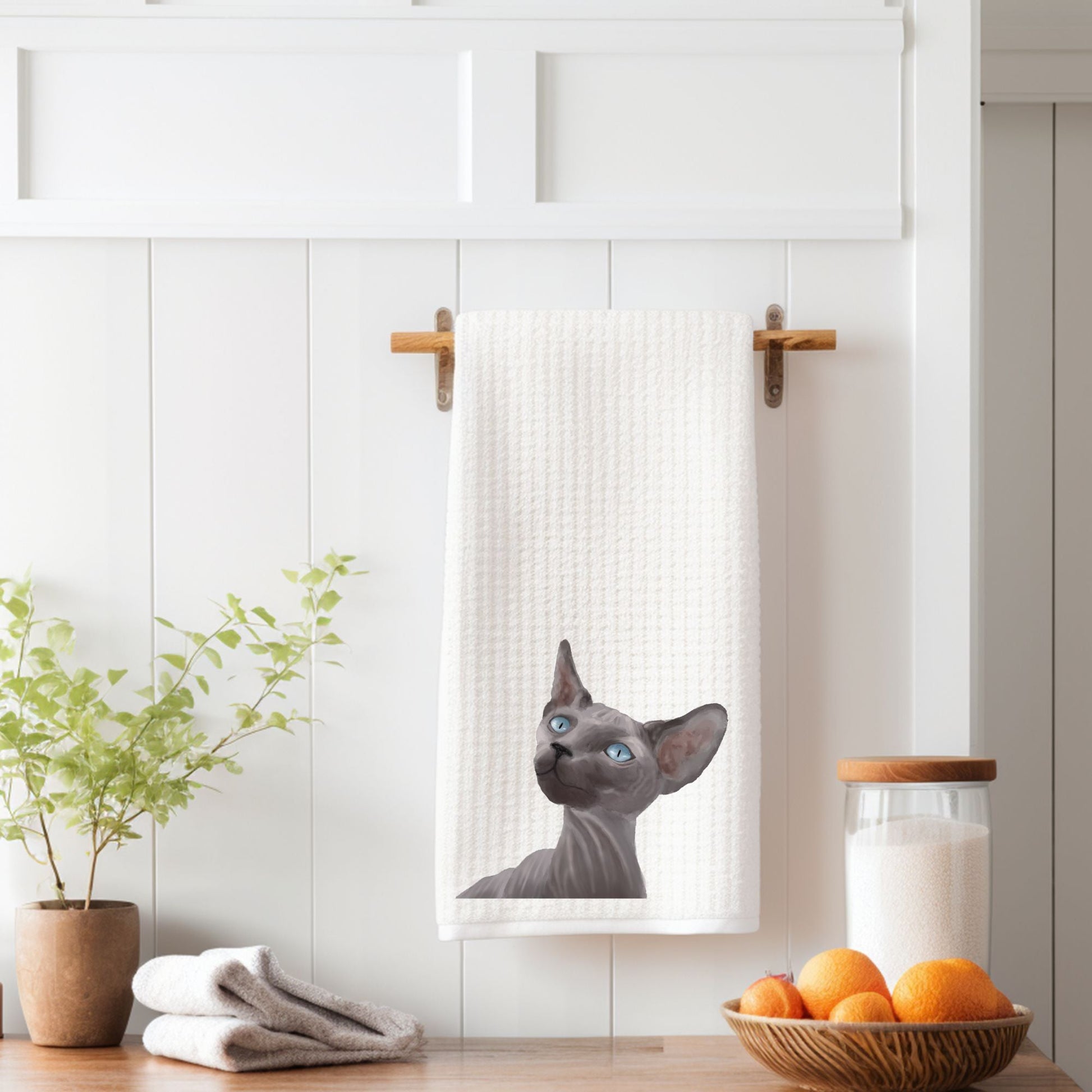 Sphynx Cat Kitchen Towel - MerikaArt