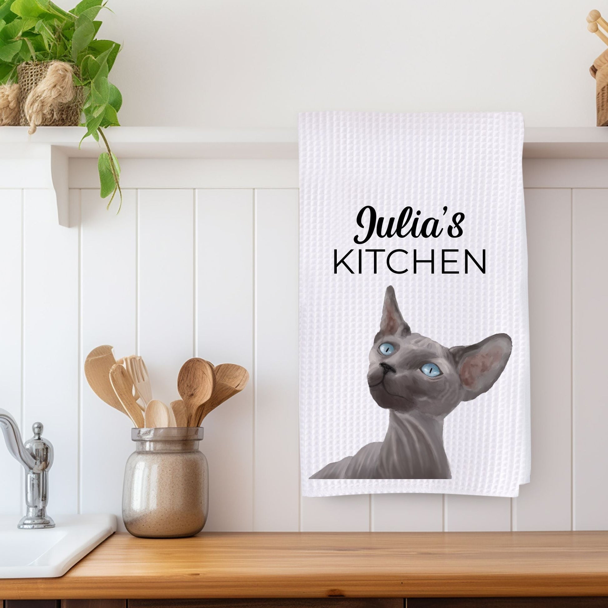 Sphynx Cat Kitchen Towel - MerikaArt