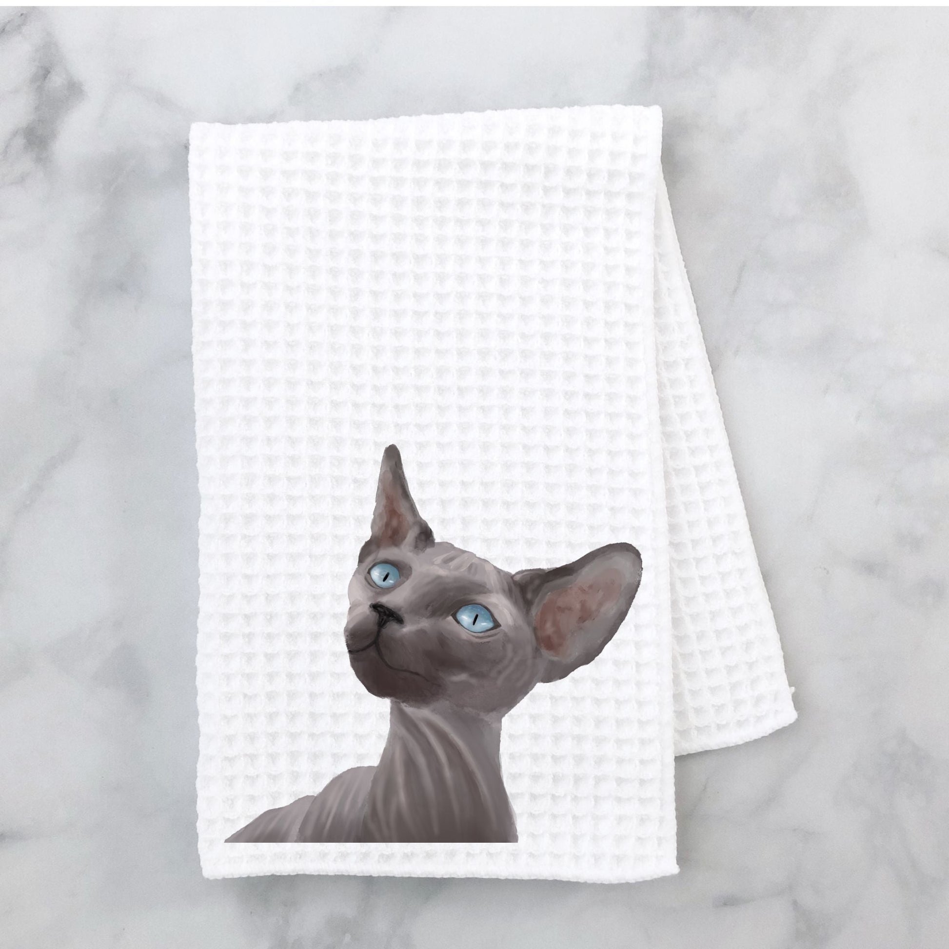 Sphynx Cat Kitchen Towel - MerikaArt