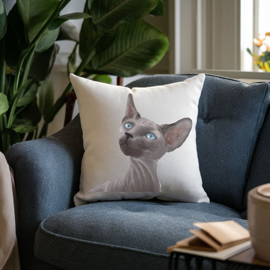 Sphynx Cat Pillow - MerikaArt