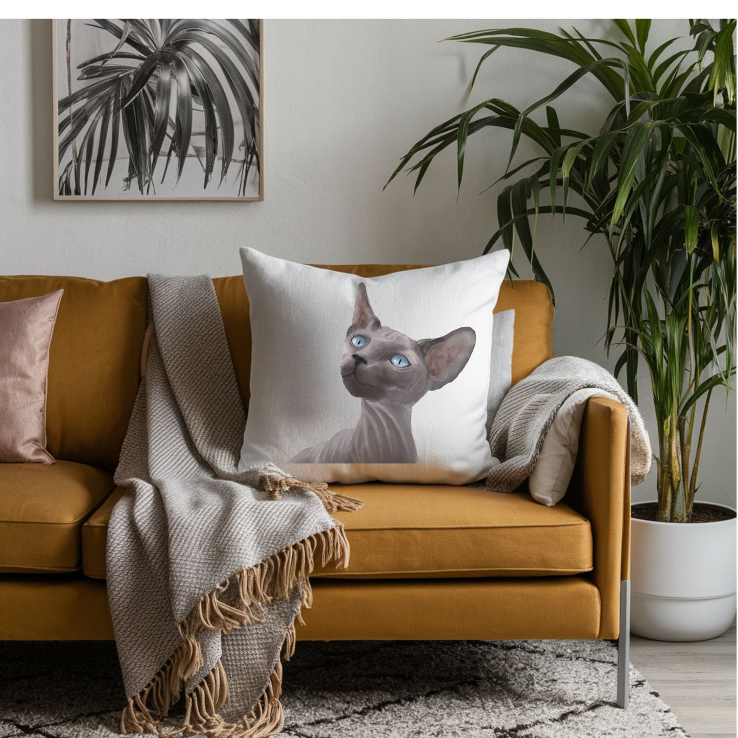 Sphynx Cat Pillow - MerikaArt