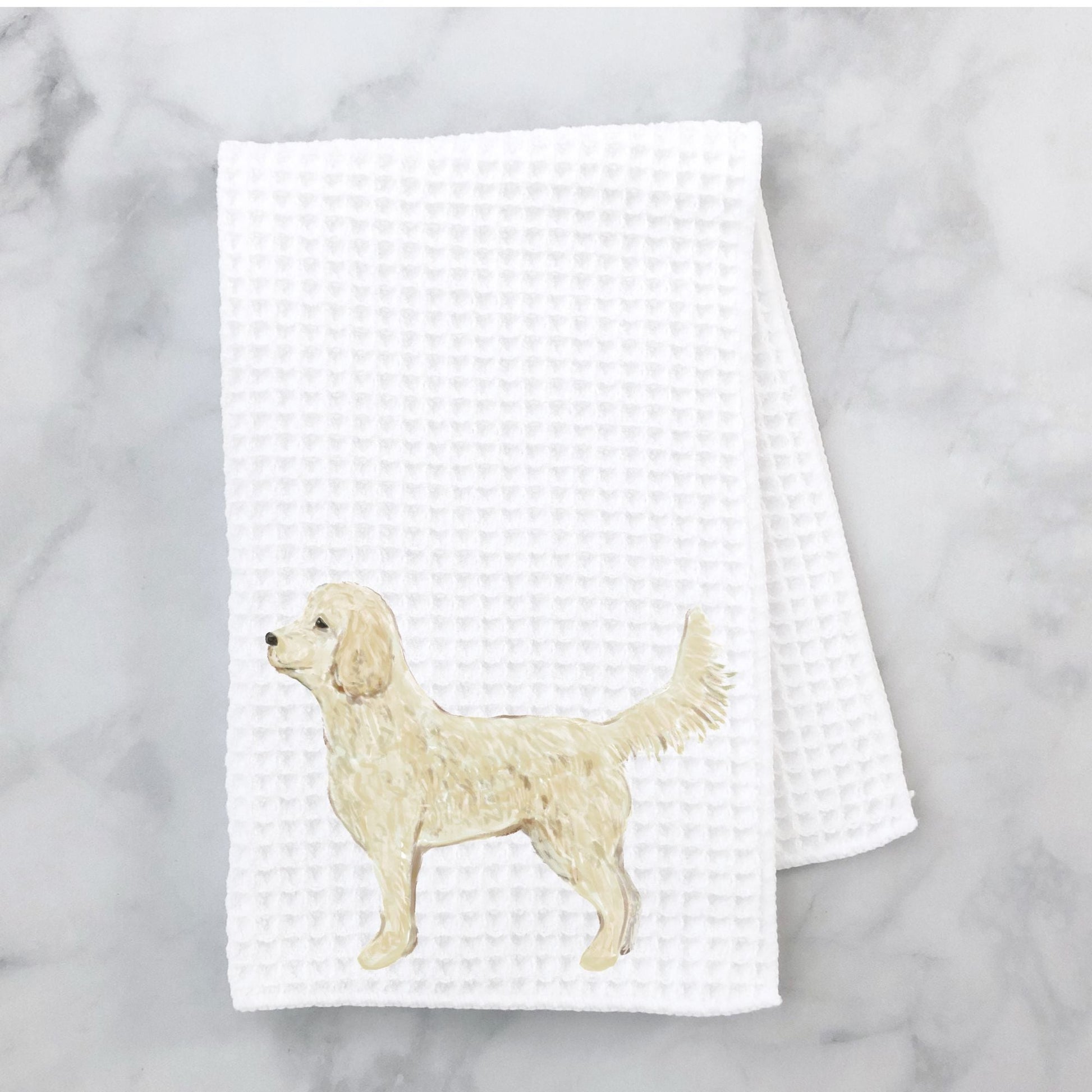 Standing Goldendoodle Kitchen Towel - MerikaArt