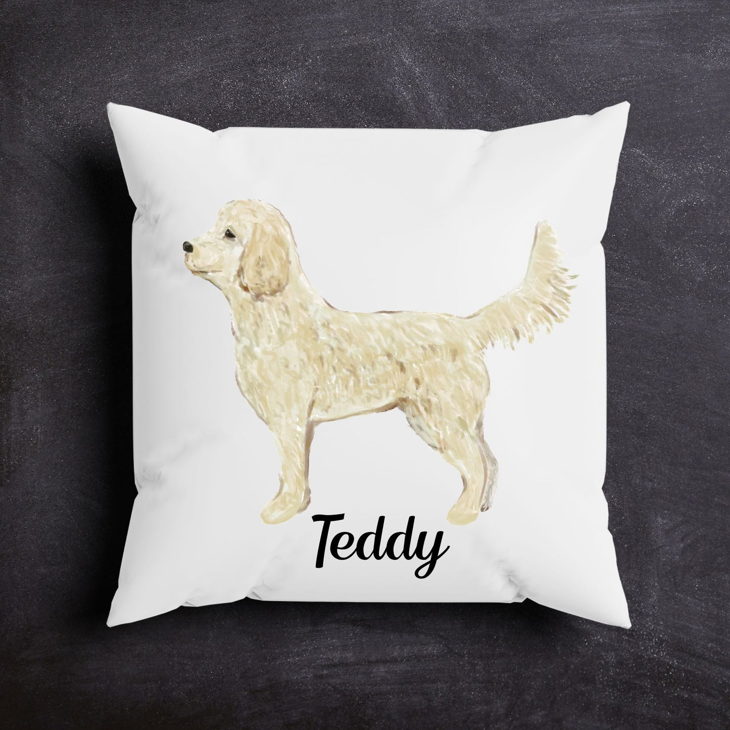 Standing Goldendoodle Pillow - MerikaArt