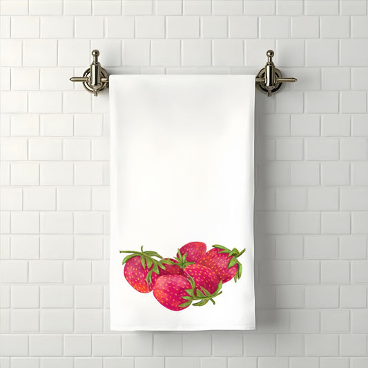 Strawberry Fruit Bathroom Towel - MerikaArt