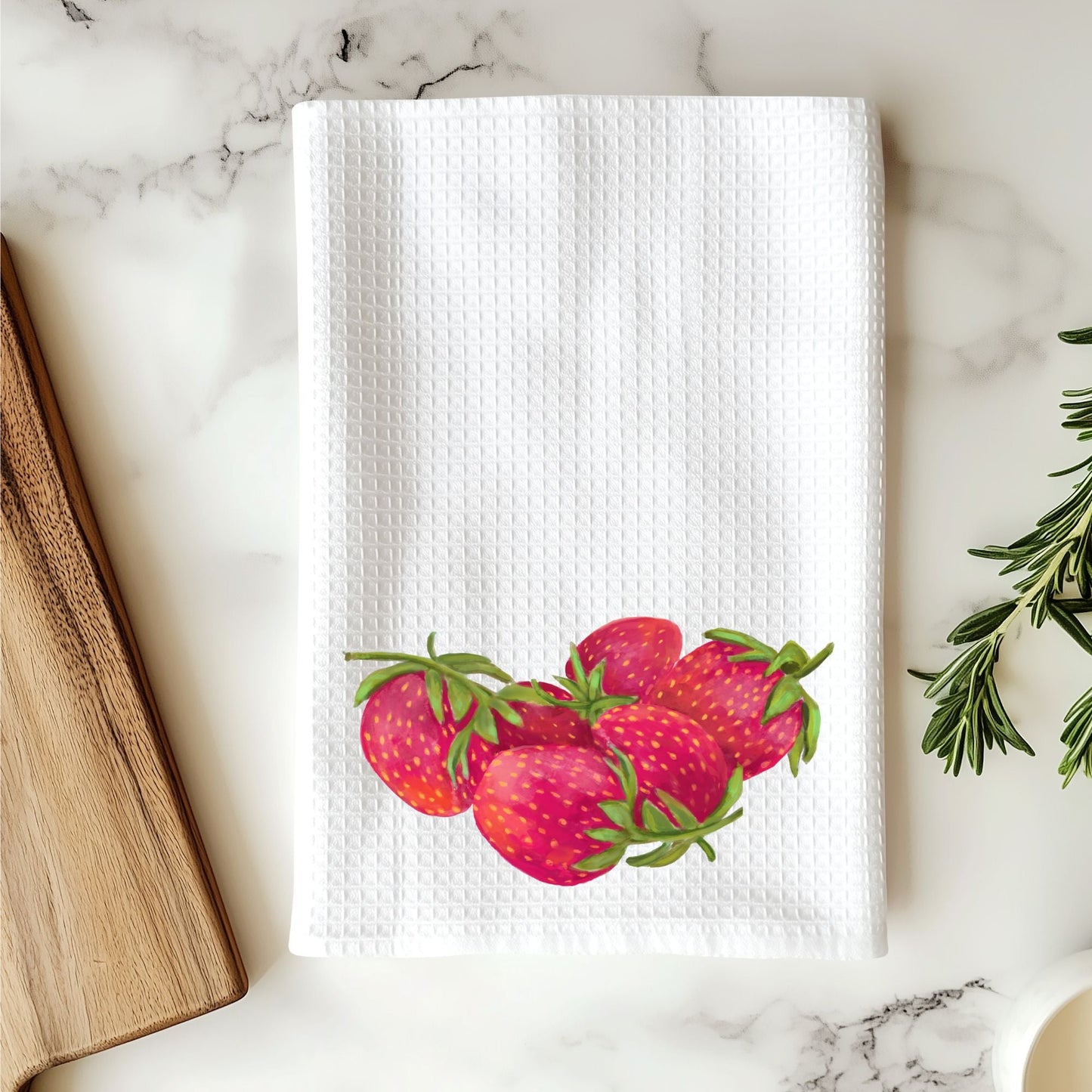 Strawberry Kitchen Towel - MerikaArt