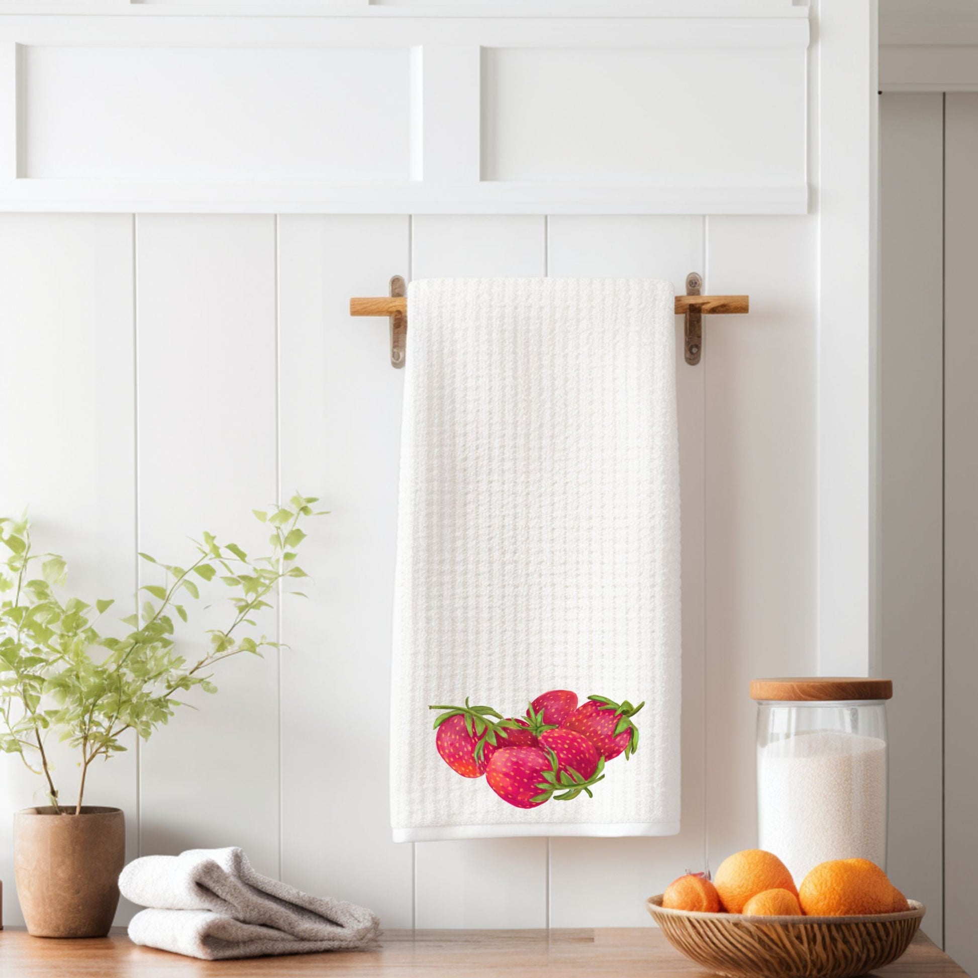Strawberry Kitchen Towel - MerikaArt