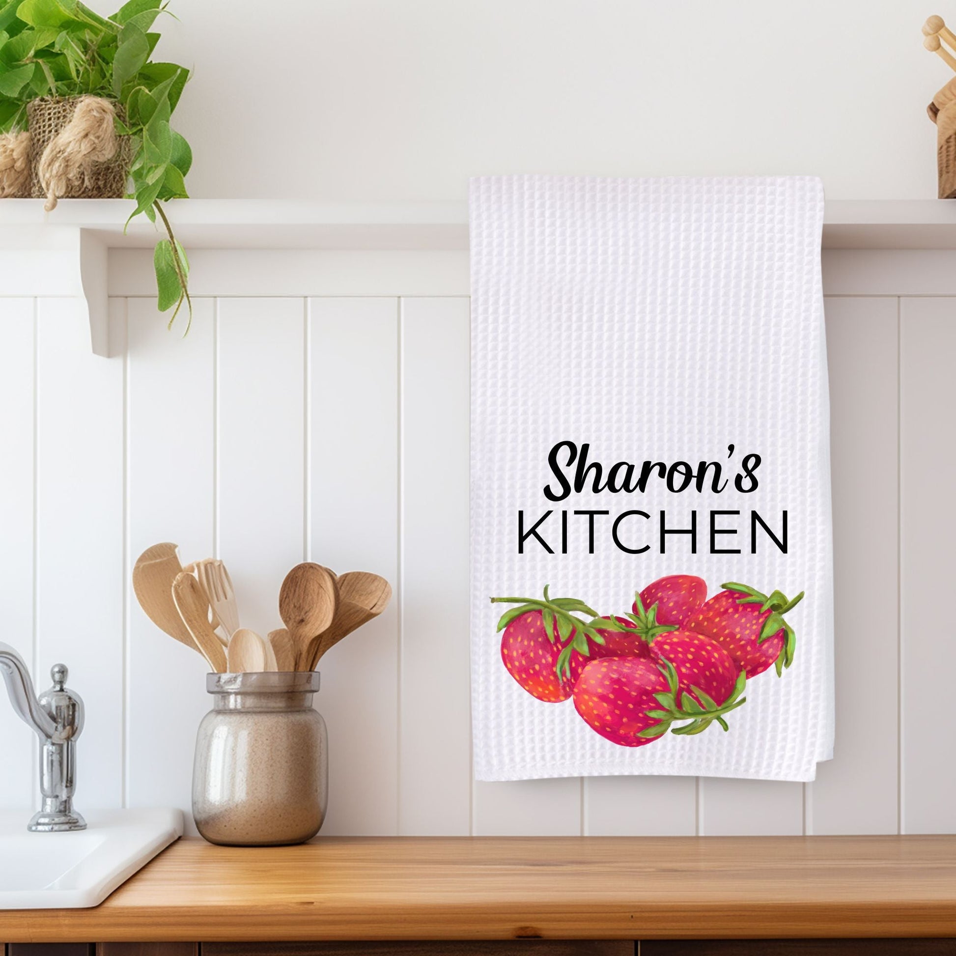Strawberry Kitchen Towel - MerikaArt