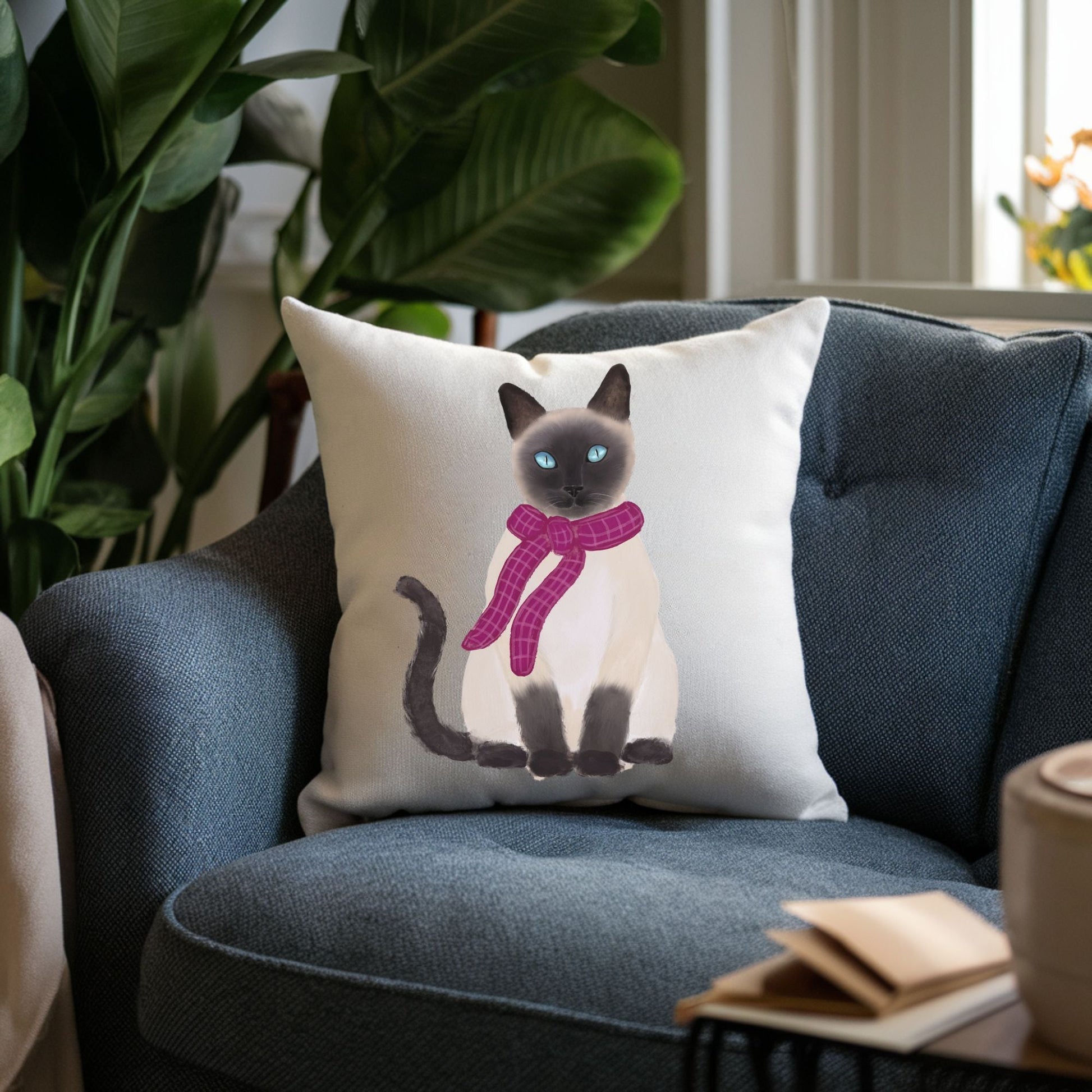 Stylish Siamese Cat Pillow - Fun and Cozy Home Decor - MerikaArt
