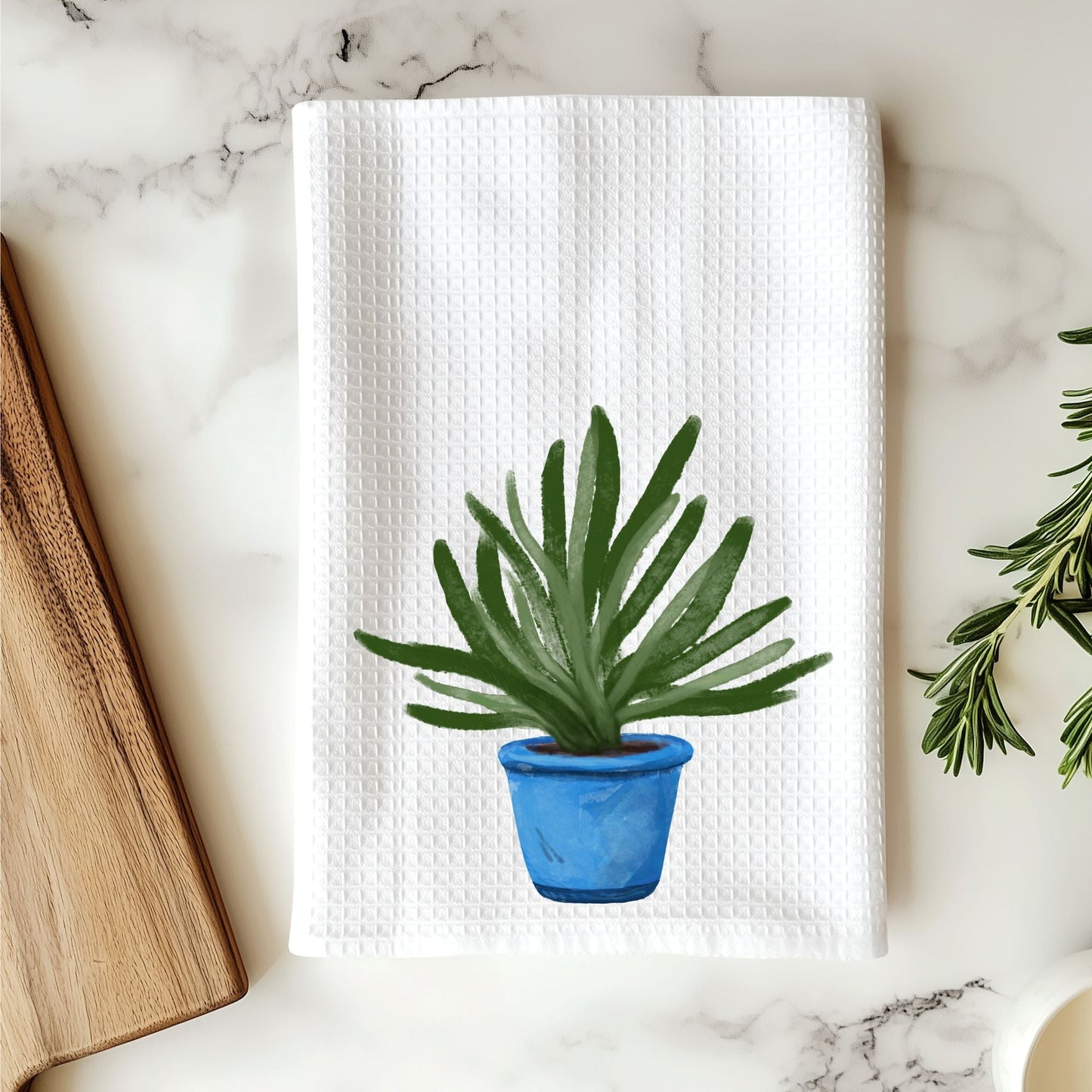 Succulent Kitchen Towel - MerikaArt
