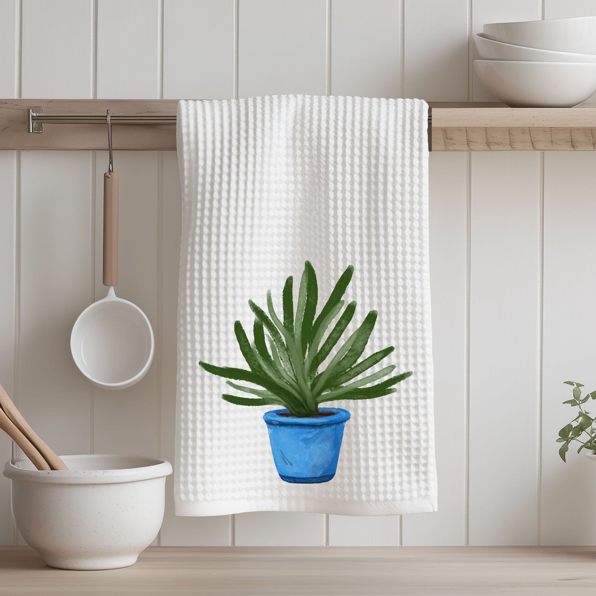 Succulent Kitchen Towel - MerikaArt