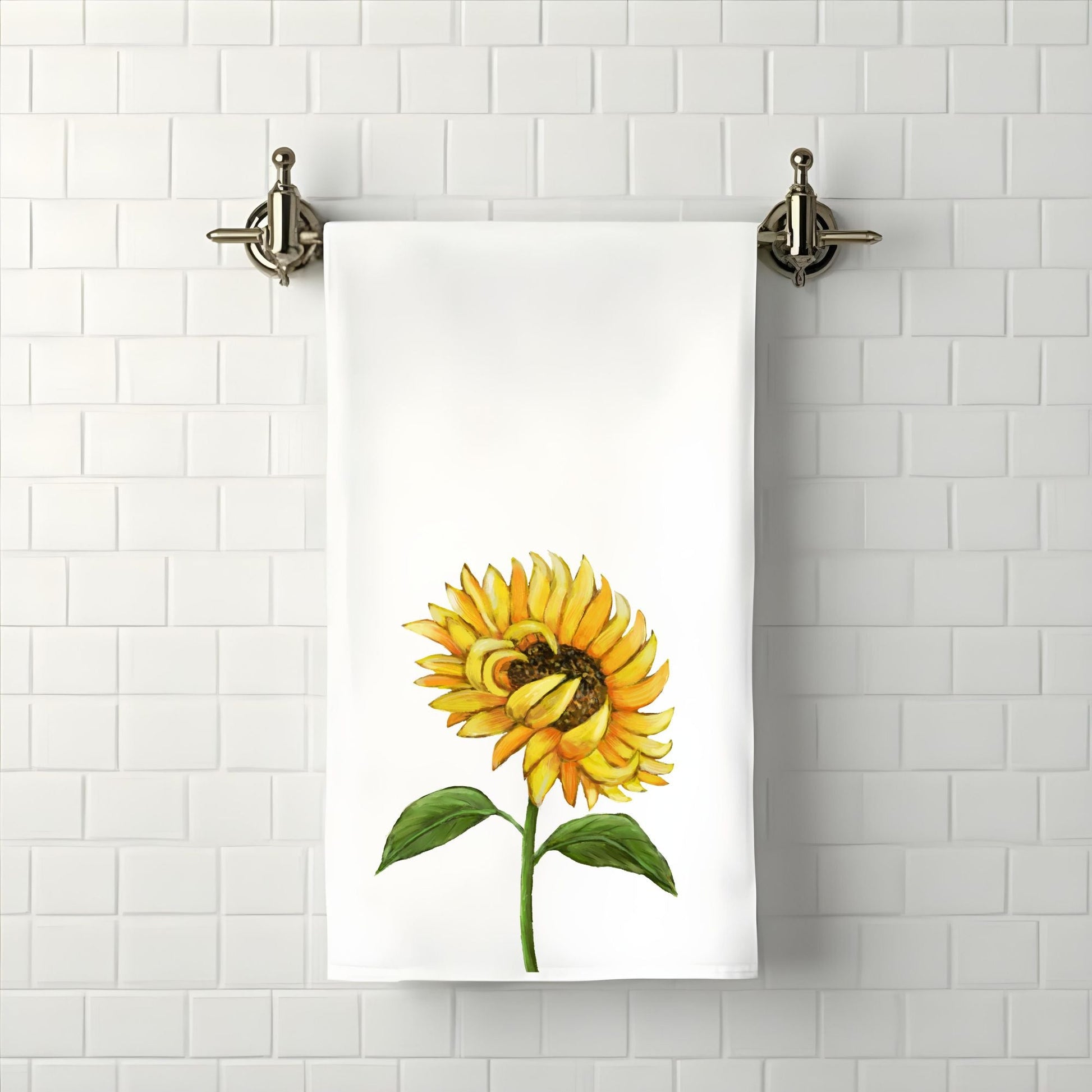 Sunflower Bathroom Towel - MerikaArt
