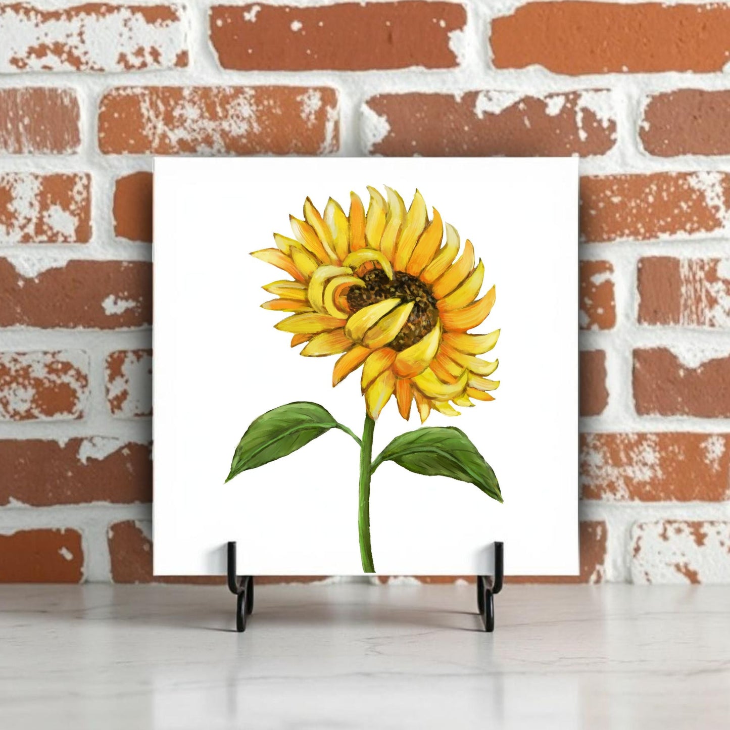 Sunflower Ceramic Tile - MerikaArt