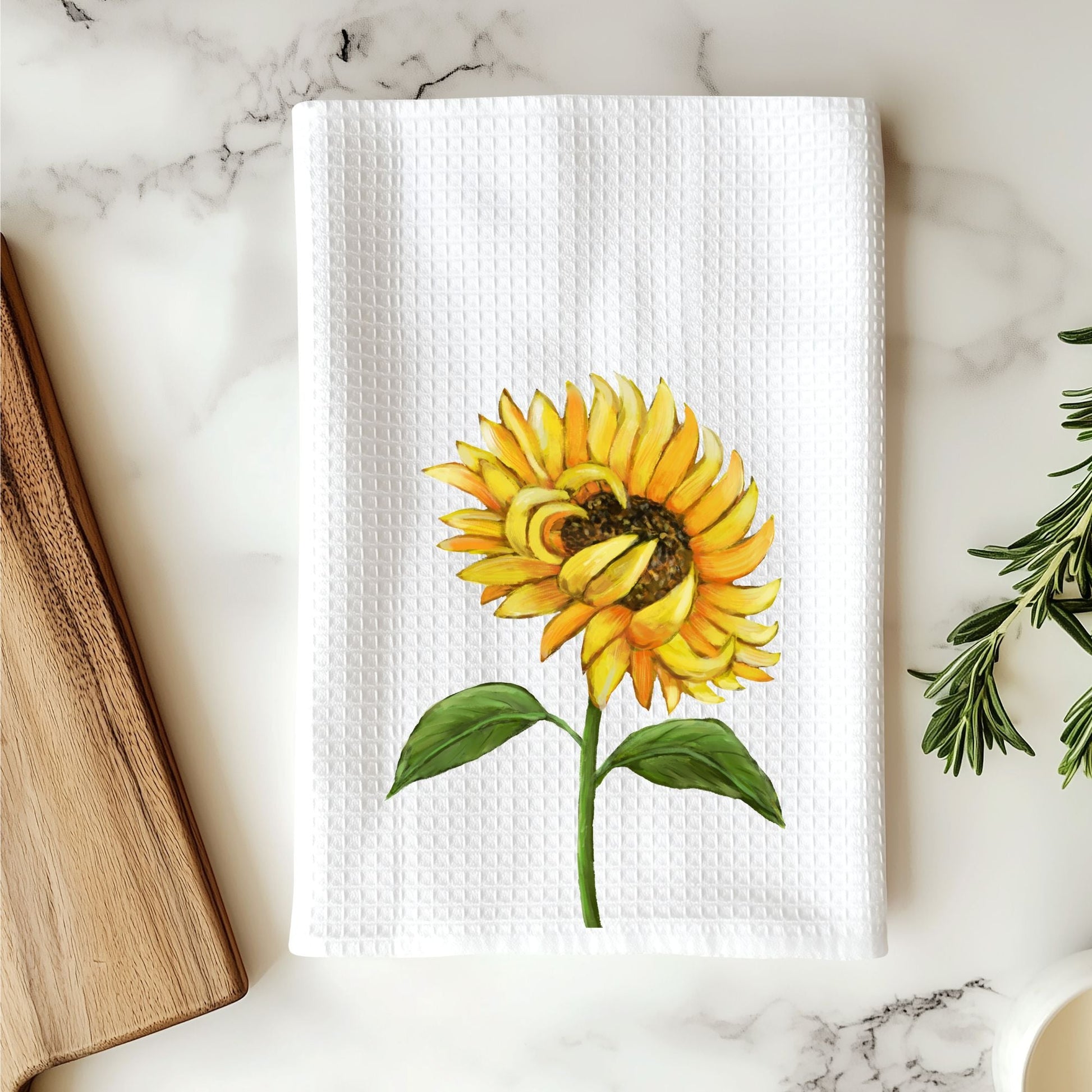 Sunflower Kitchen Towel - MerikaArt