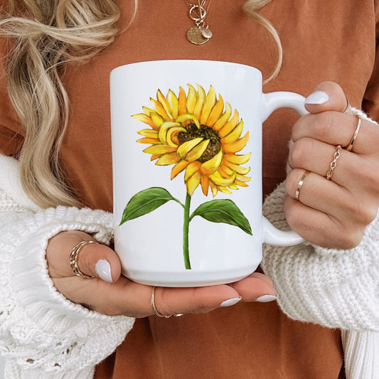 Sunflower Mug - MerikaArt