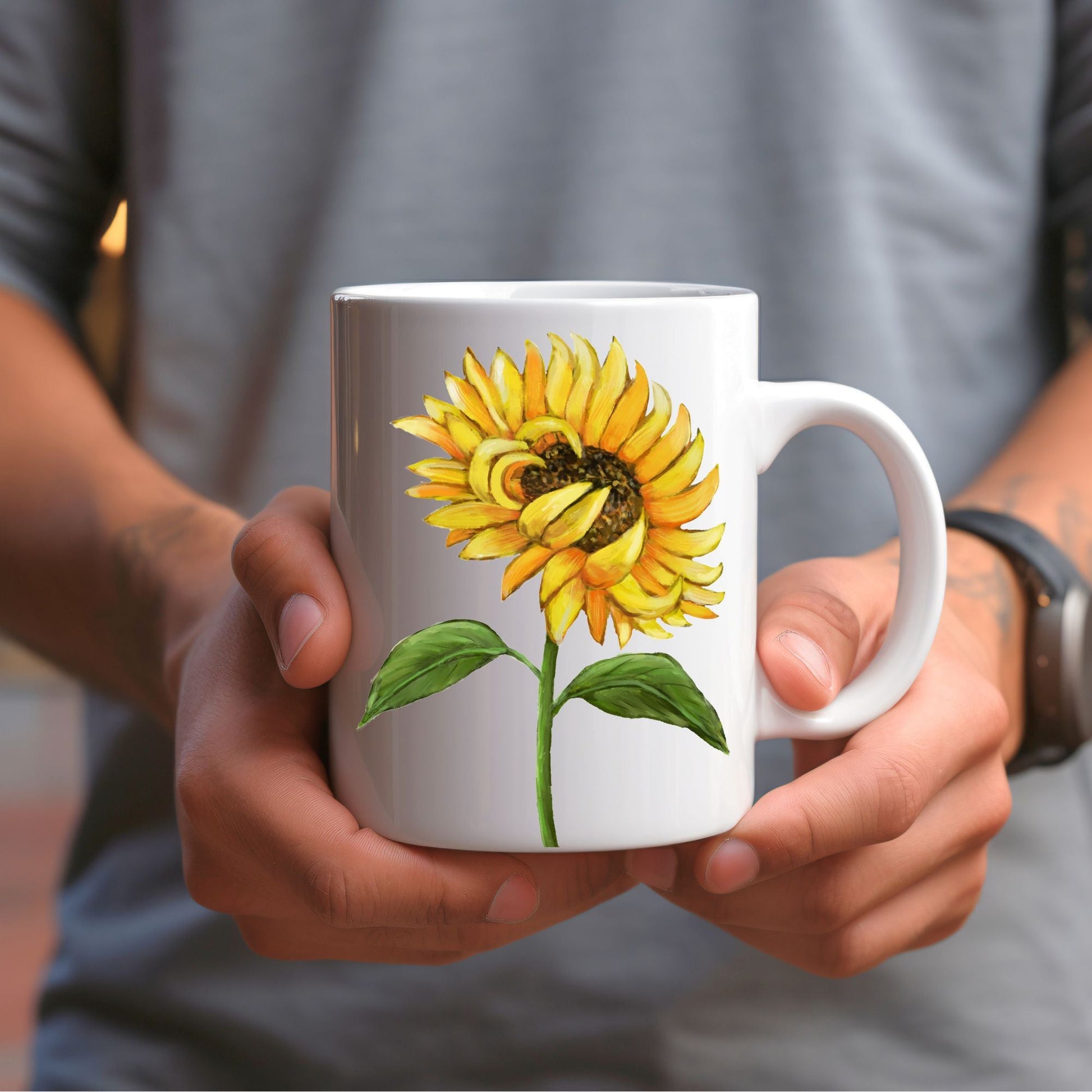 Sunflower Mug - MerikaArt