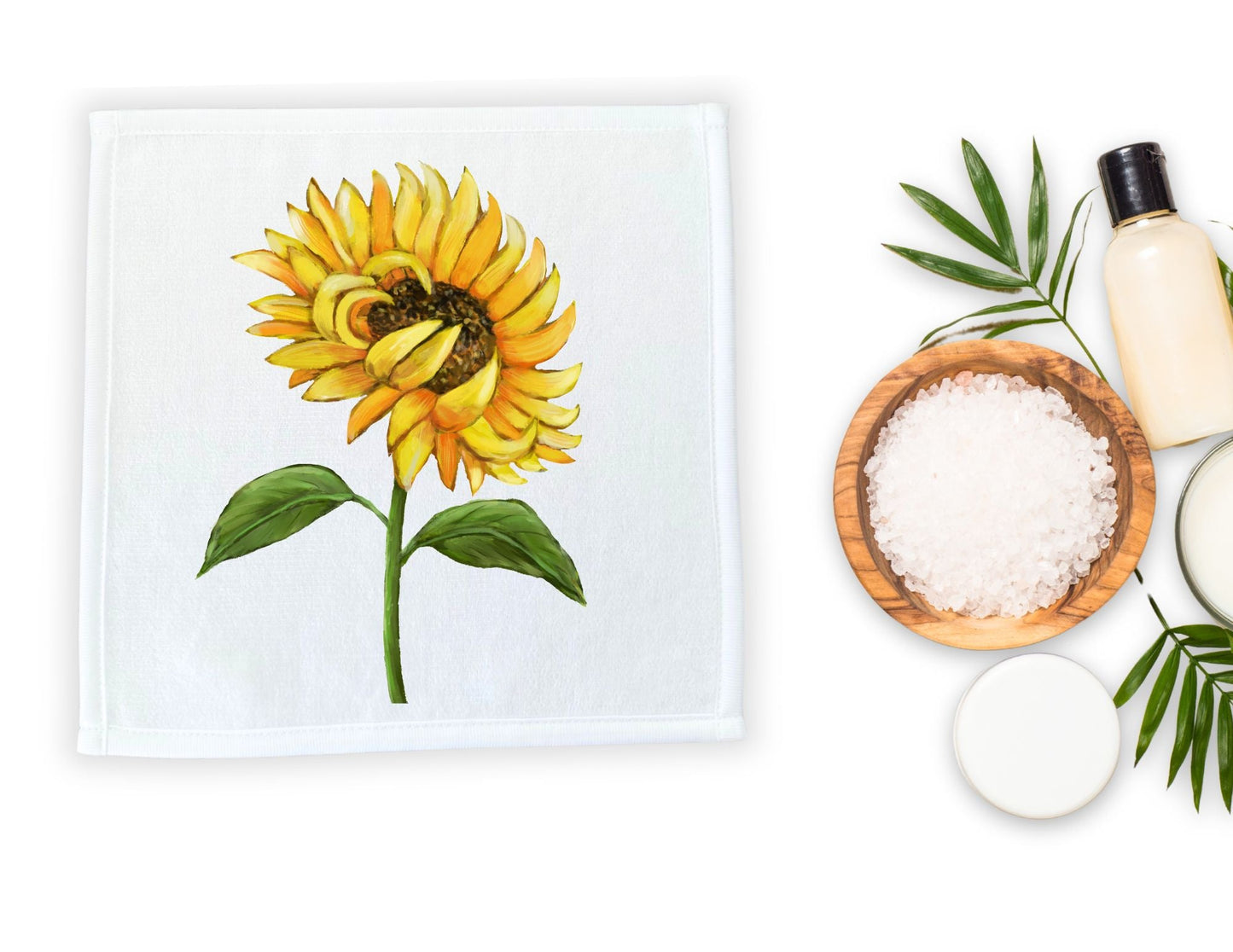 Sunflower Washcloth - MerikaArt