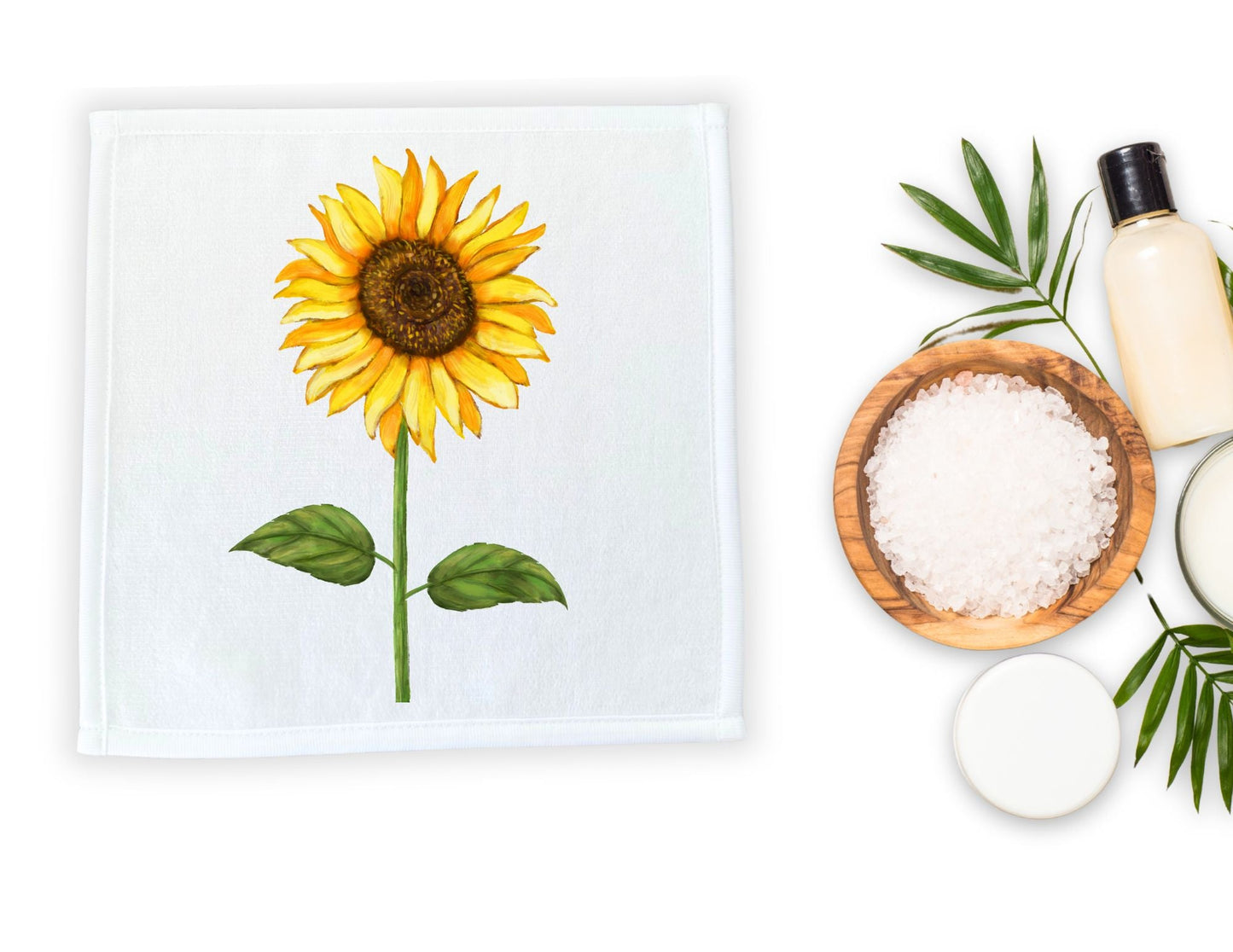 Sunflower Washcloth - MerikaArt