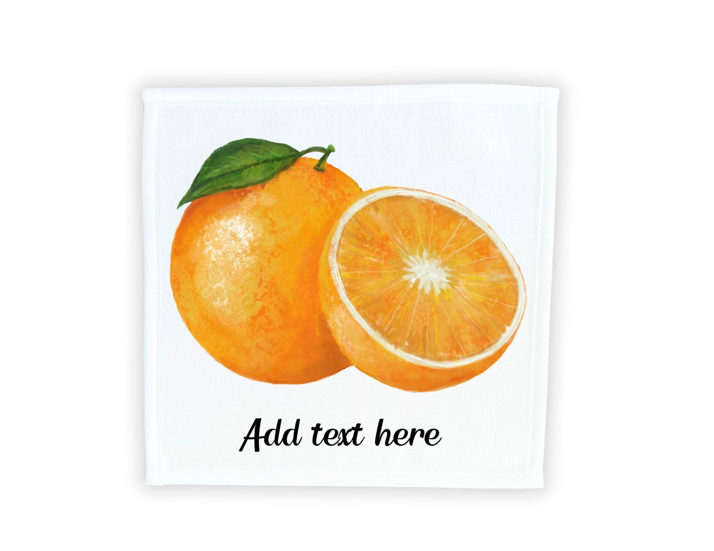 Sunny Orange Washcloth - MerikaArt