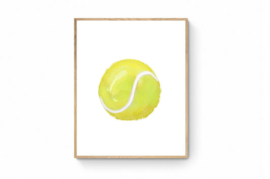 Tennis Ball Print, Sport Painting, Boys Room Wall Art, Girls Room Print, Boys Room Gift, Kids Wall Art, Nursery Decor, Sports Lover Drawing - MerikaArt