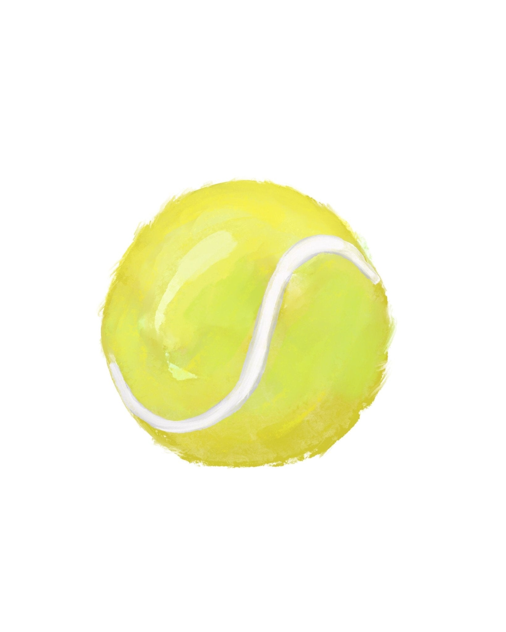 Tennis Ball Print, Sport Painting, Boys Room Wall Art, Girls Room Print, Boys Room Gift, Kids Wall Art, Nursery Decor, Sports Lover Drawing - MerikaArt