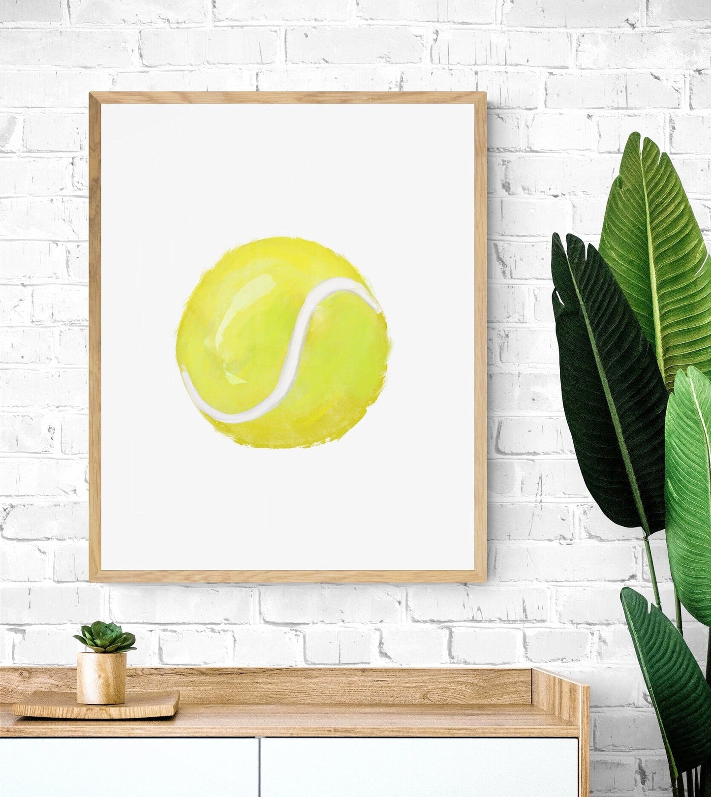 Tennis Ball Print, Sport Painting, Boys Room Wall Art, Girls Room Print, Boys Room Gift, Kids Wall Art, Nursery Decor, Sports Lover Drawing - MerikaArt