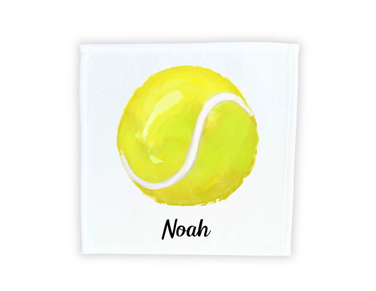 Tennis Ball Washcloth - Kids Bathroom Towel - MerikaArt