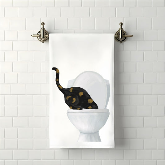 Tortoiseshell Cat Bathroom Towel - MerikaArt