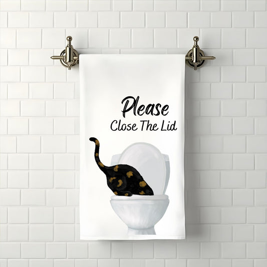 Tortoiseshell Cat Bathroom Towel - MerikaArt