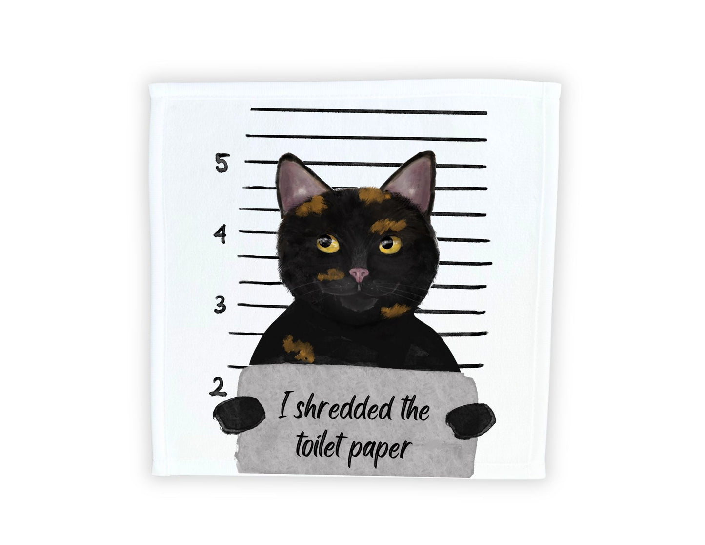 Tortoiseshell Cat Washcloth - MerikaArt