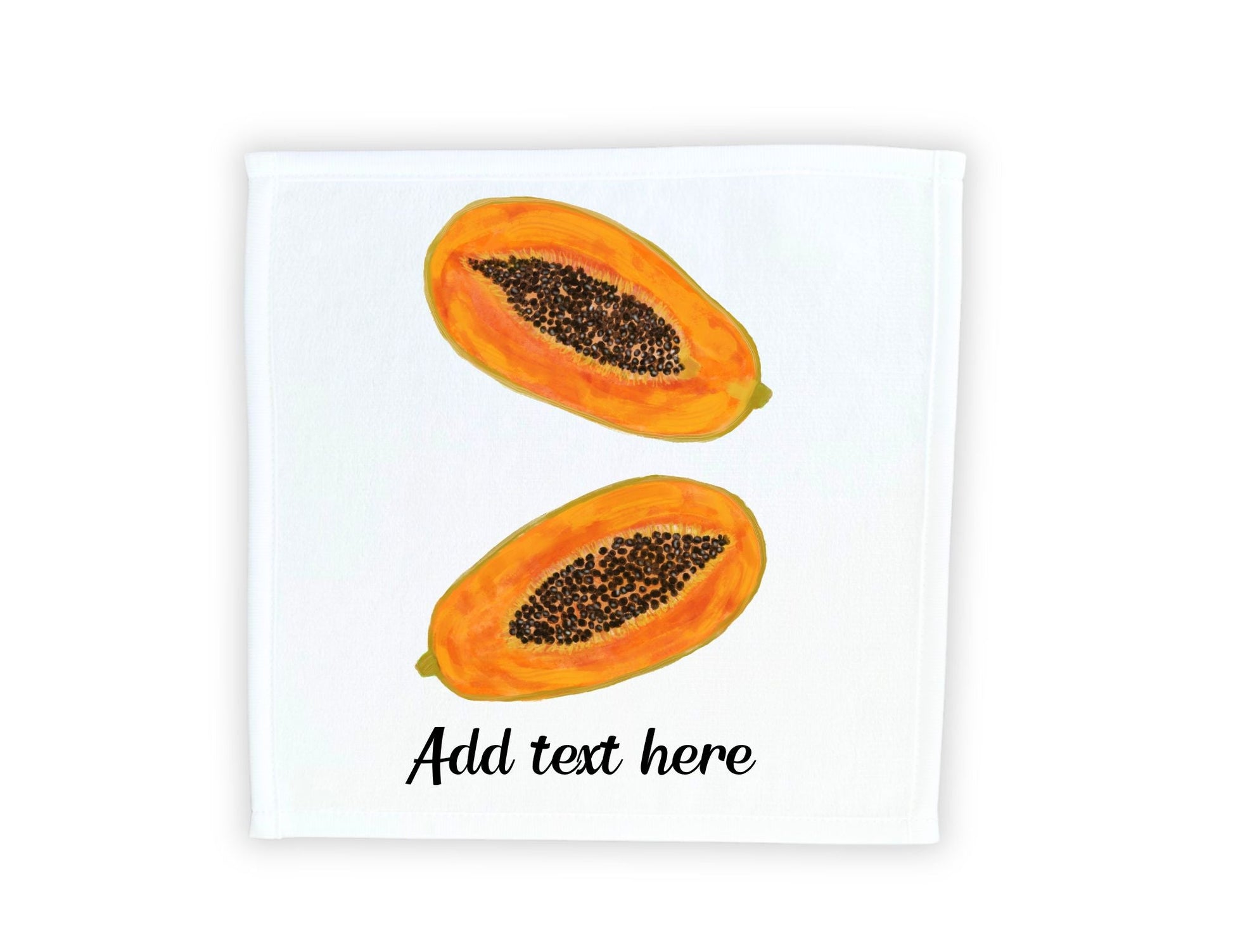 Tropical Papaya Washcloth - MerikaArt