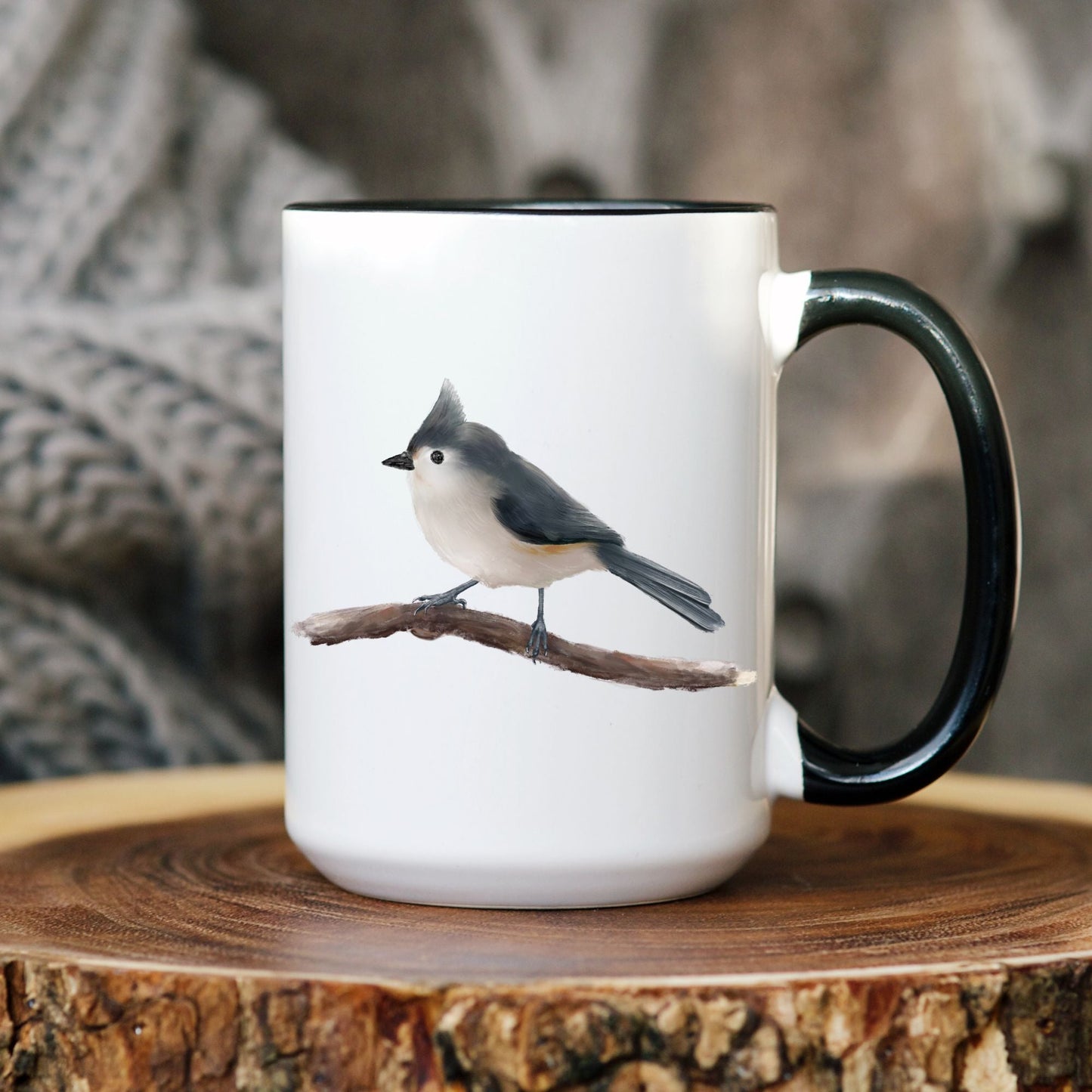 Tufted Titmouse Mug - MerikaArt