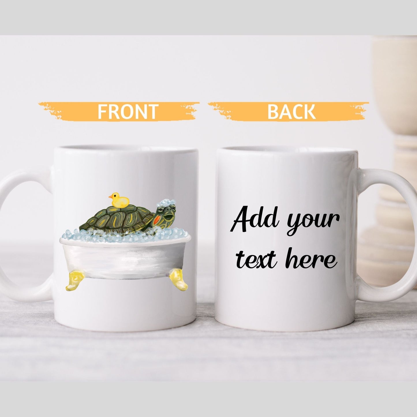 Turtle Bath Time Mug - MerikaArt