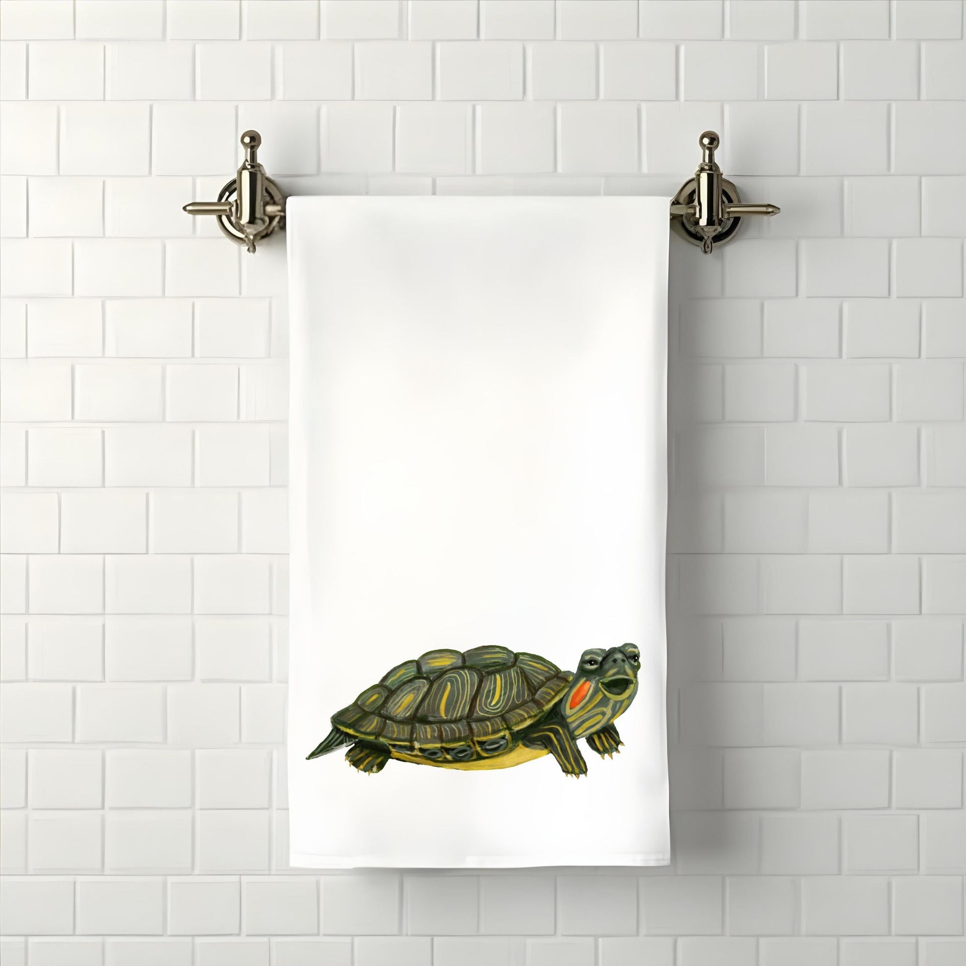 Turtle Bathroom Towel - MerikaArt
