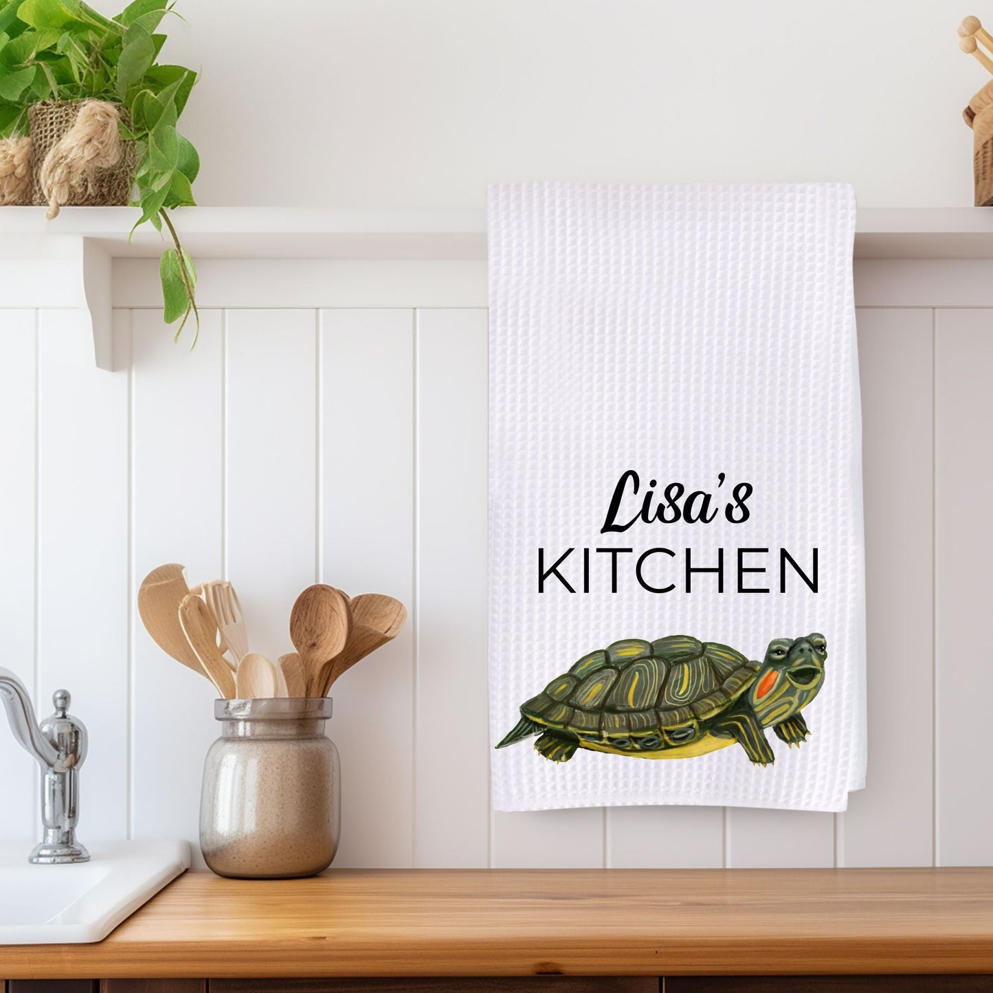 Turtle Kitchen Towel - MerikaArt