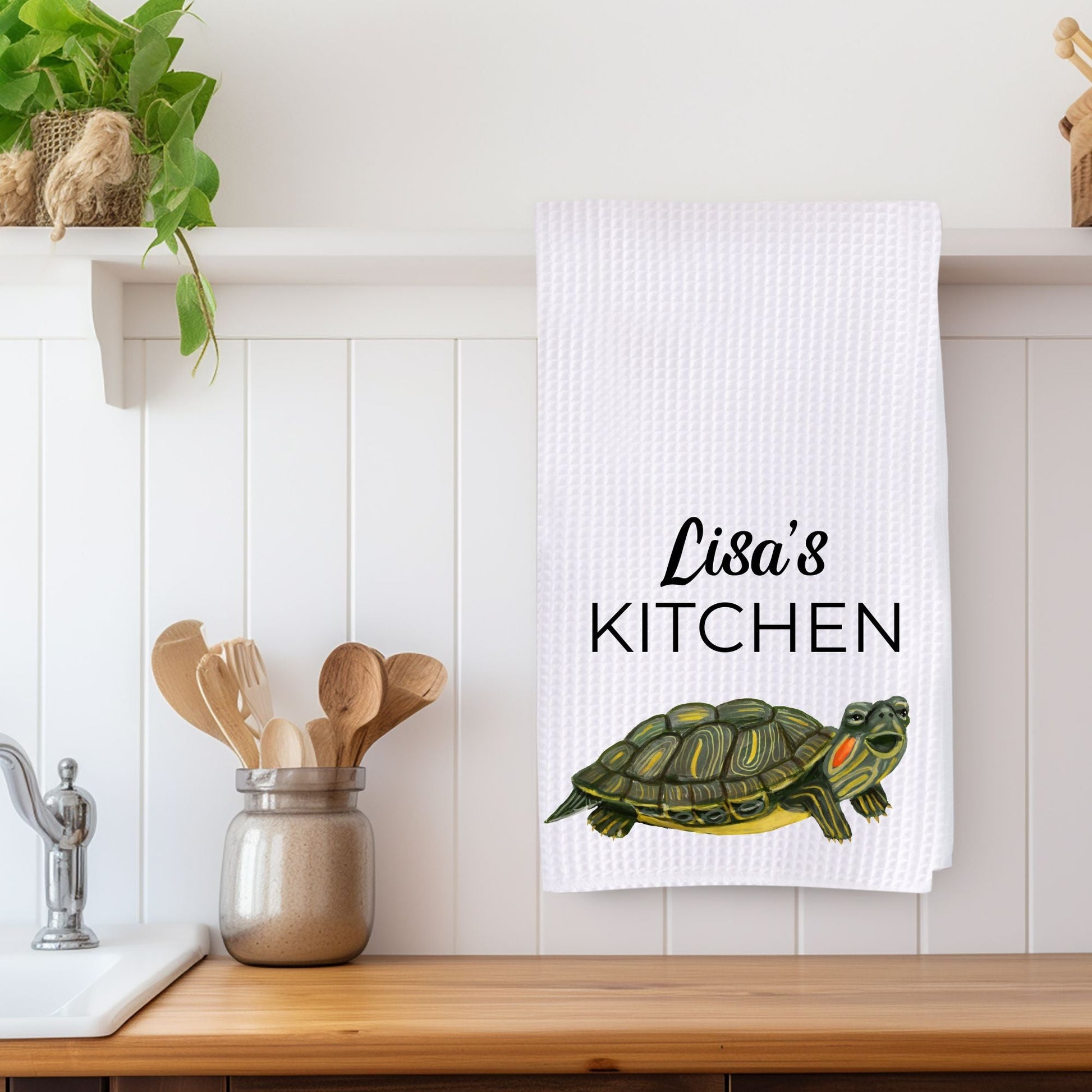 Turtle Kitchen Towel - MerikaArt