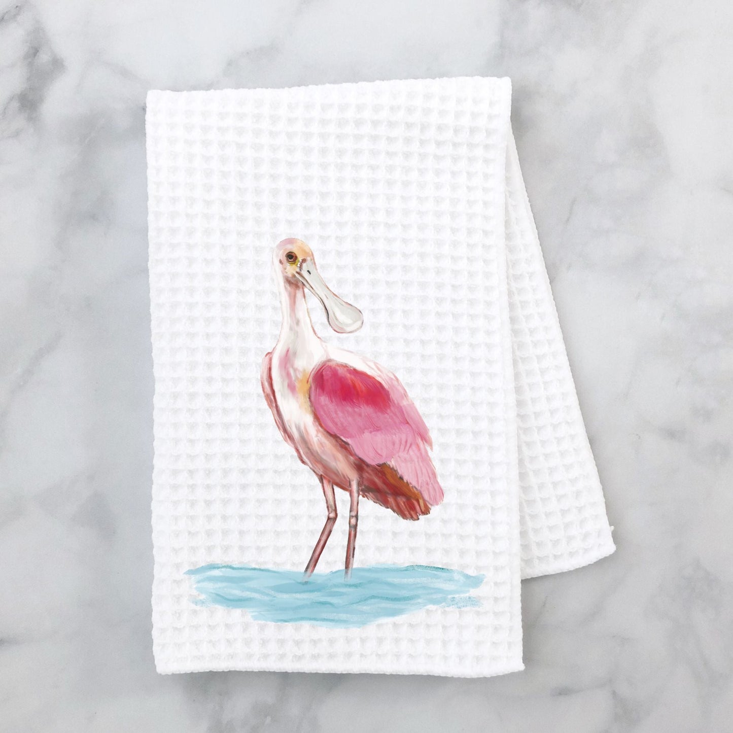 Unique Roseate Spoonbill Kitchen Towel - MerikaArt