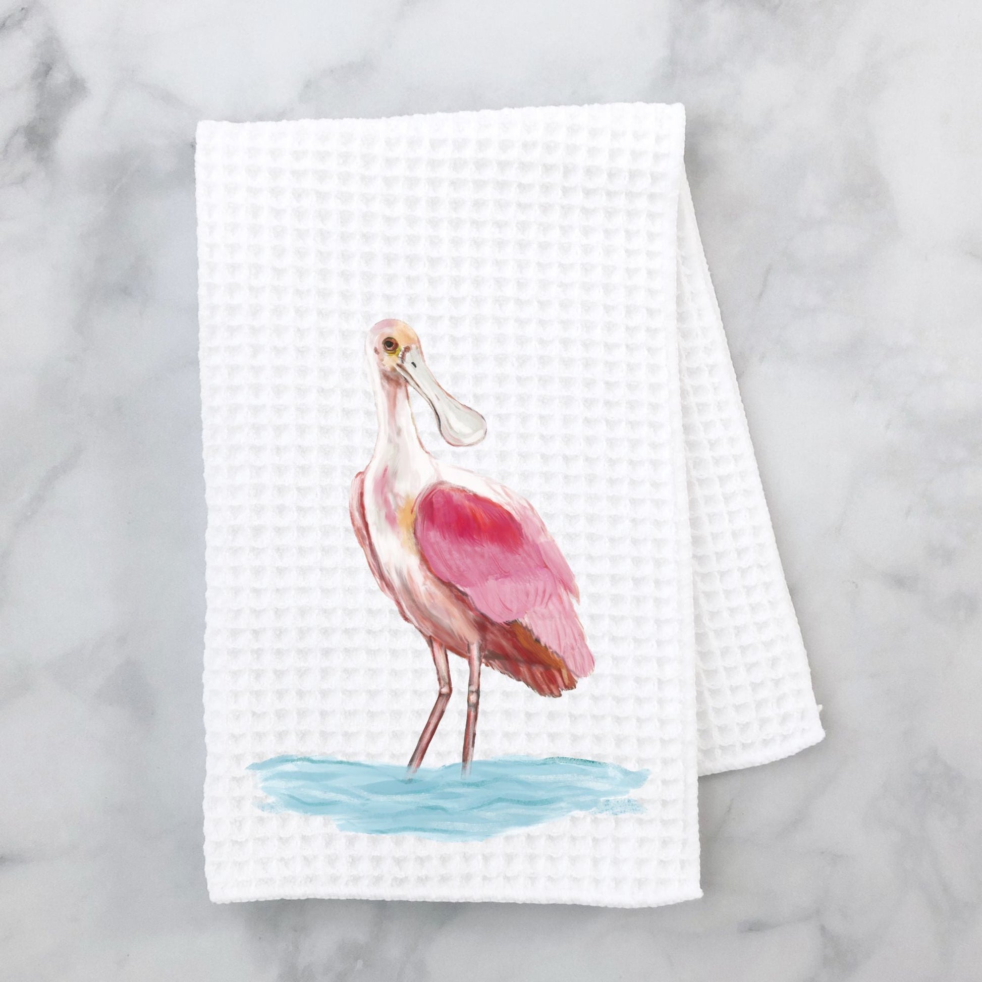 Unique Roseate Spoonbill Kitchen Towel - MerikaArt