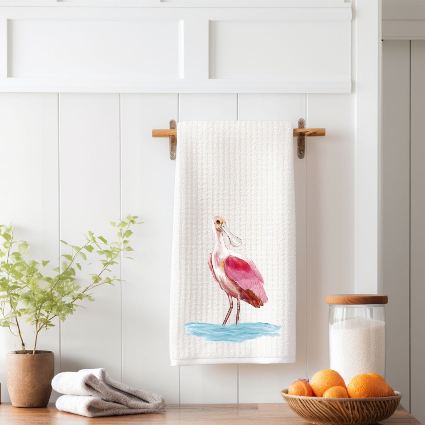 Unique Roseate Spoonbill Kitchen Towel - MerikaArt