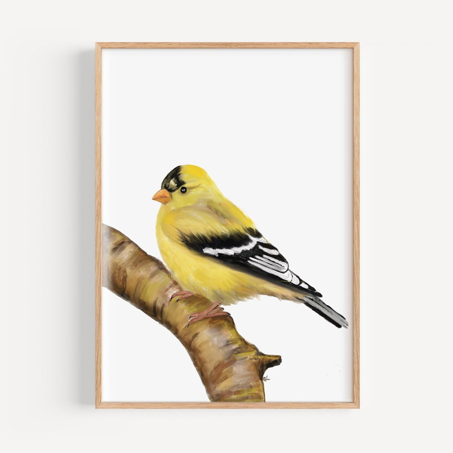 Vibrant Goldfinch Art Print – Bright and Cheerful Bird Decor - MerikaArt