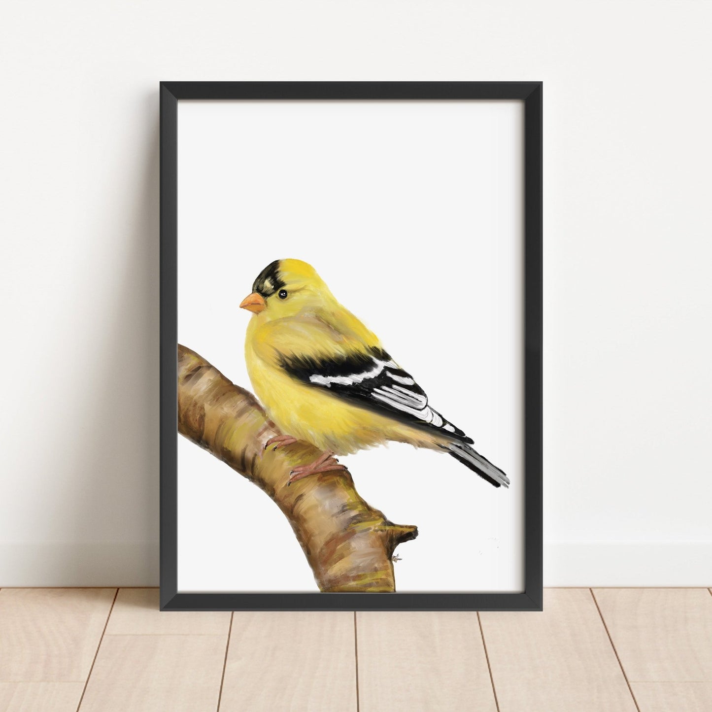 Vibrant Goldfinch Art Print – Bright and Cheerful Bird Decor - MerikaArt