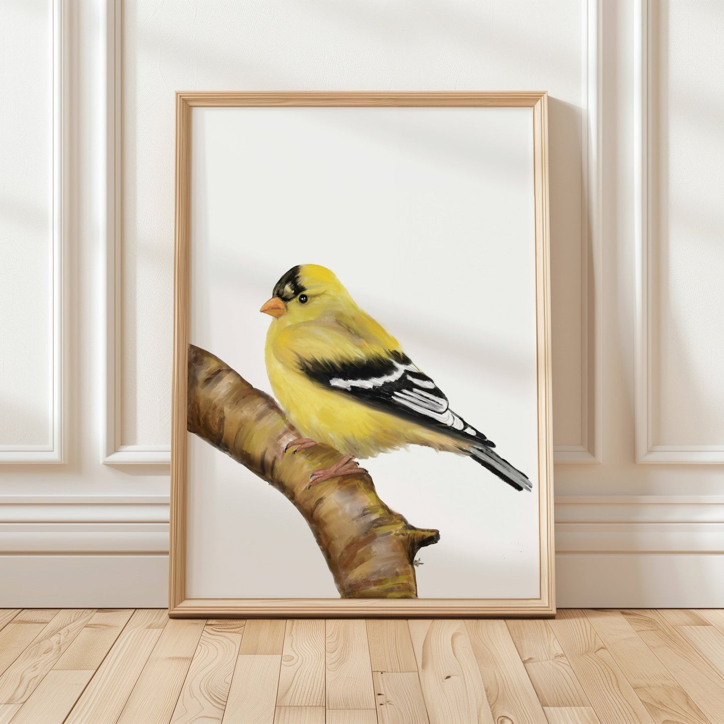 Vibrant Goldfinch Art Print – Bright and Cheerful Bird Decor - MerikaArt