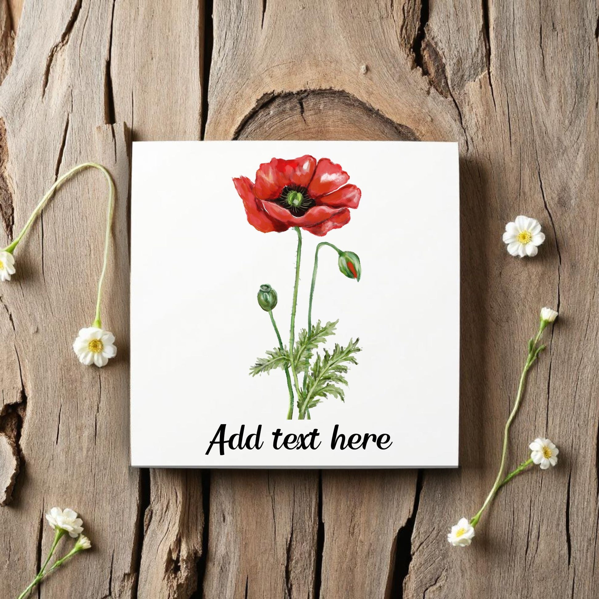 Vibrant Red Poppy Ceramic Tile - MerikaArt