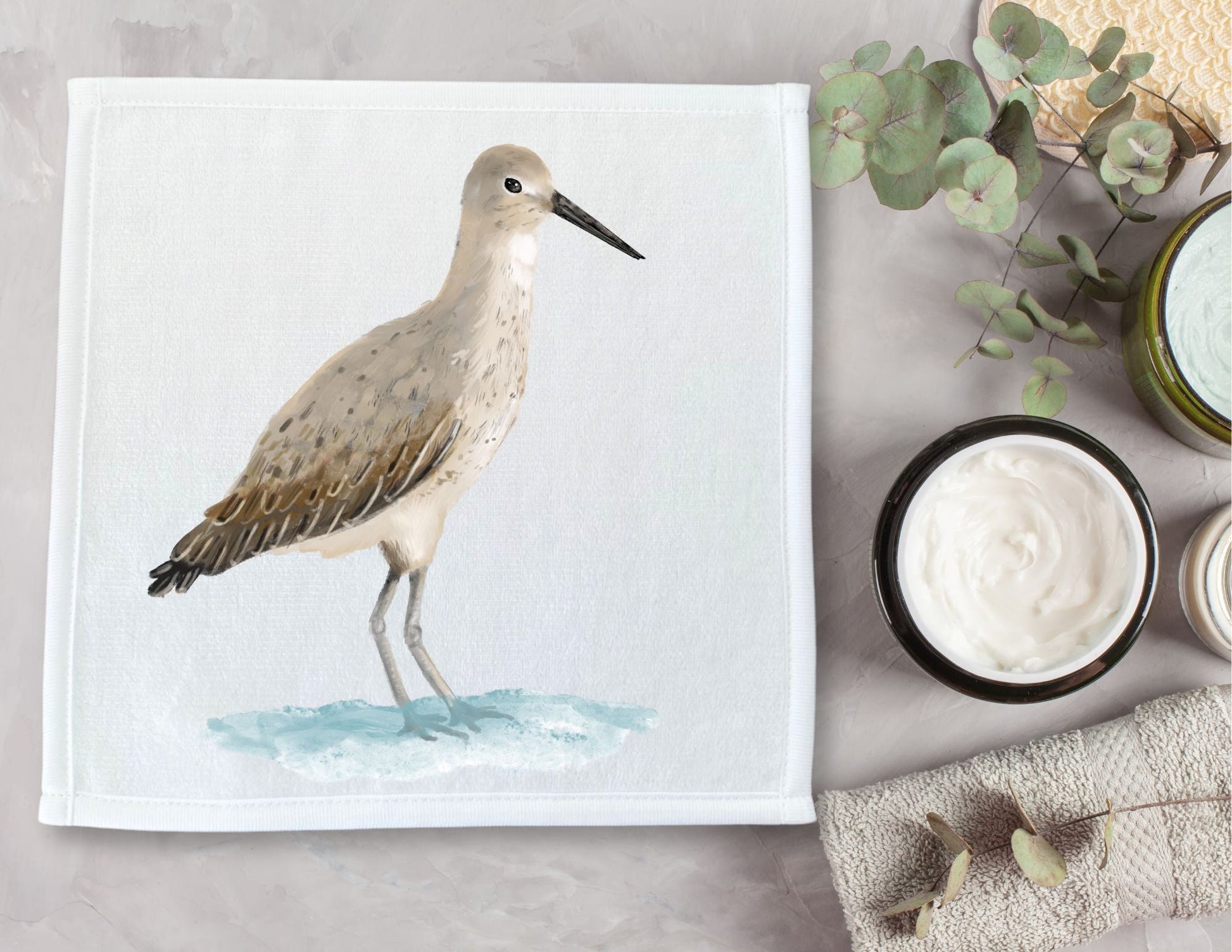 Willet Washcloth - MerikaArt